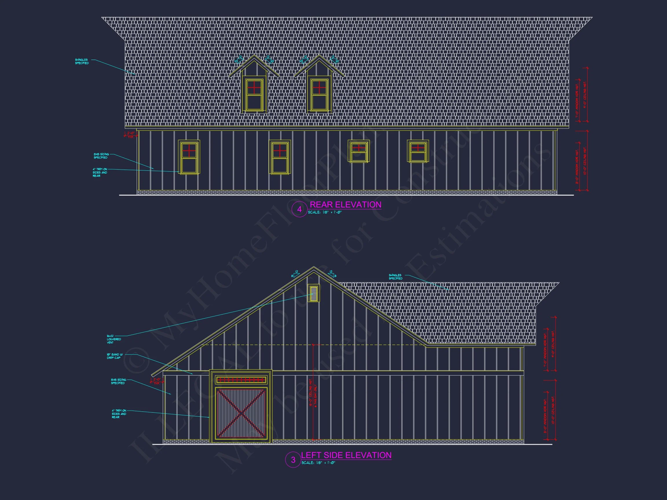 11-1201 HOUSE PLAN - Efficient Garage House Plan with Living Space, Blueprint & CAD Design 3 Efficient Garage house Plan with Living Space, Blueprint & CAD Design