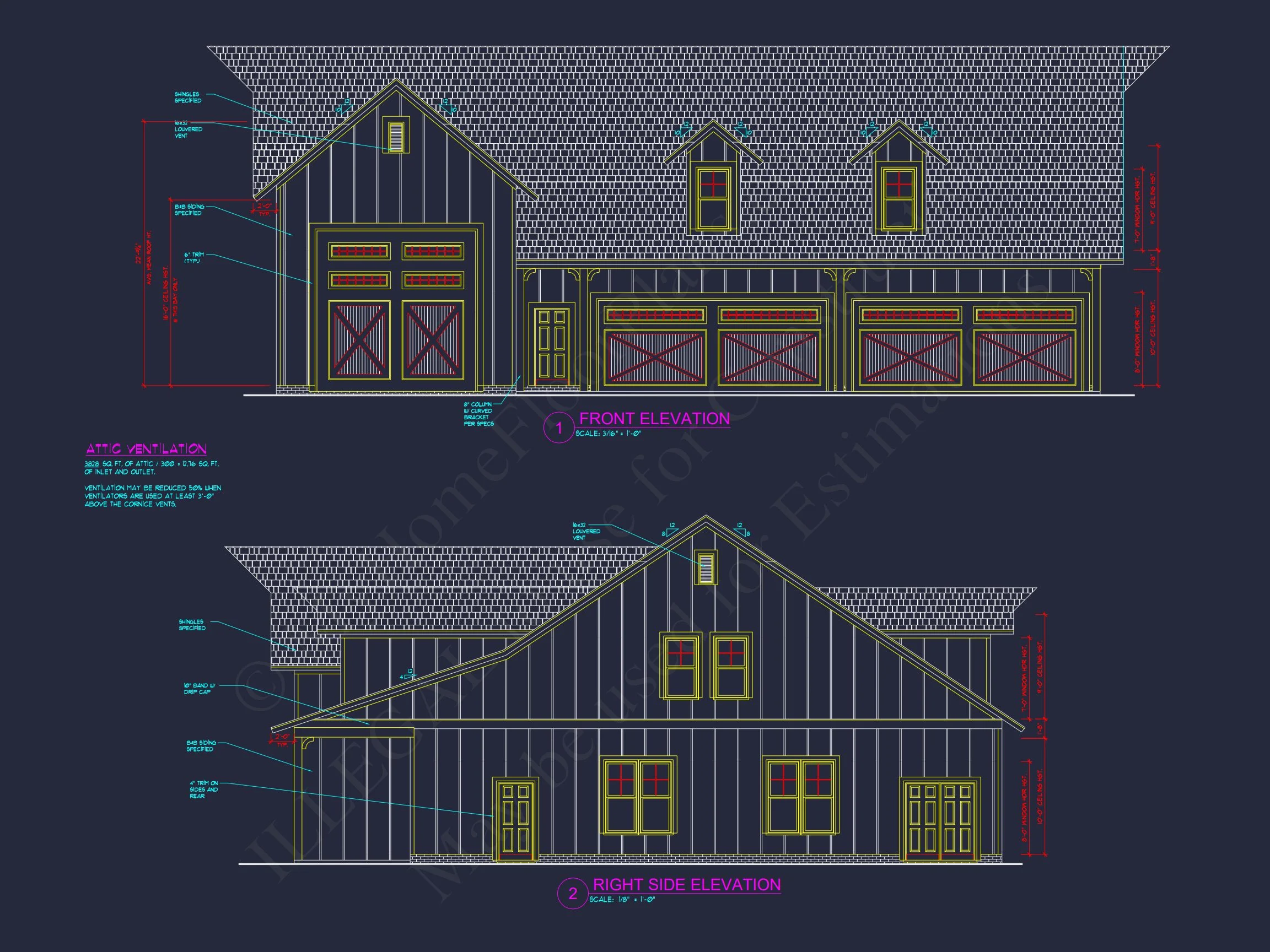 11-1201 HOUSE PLAN - Efficient Garage House Plan with Living Space, Blueprint & CAD Design 2 Efficient Garage house Plan with Living Space, Blueprint & CAD Design