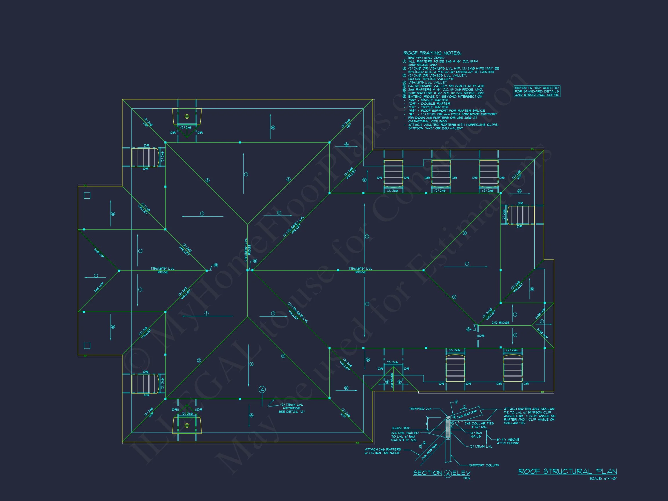 10-1929 DUPLEX PLAN - Luxury Duplex House Plan with Vaulted Ceilings and Open Design 18 Luxury Duplex house Plan with Vaulted Ceilings and Open Design