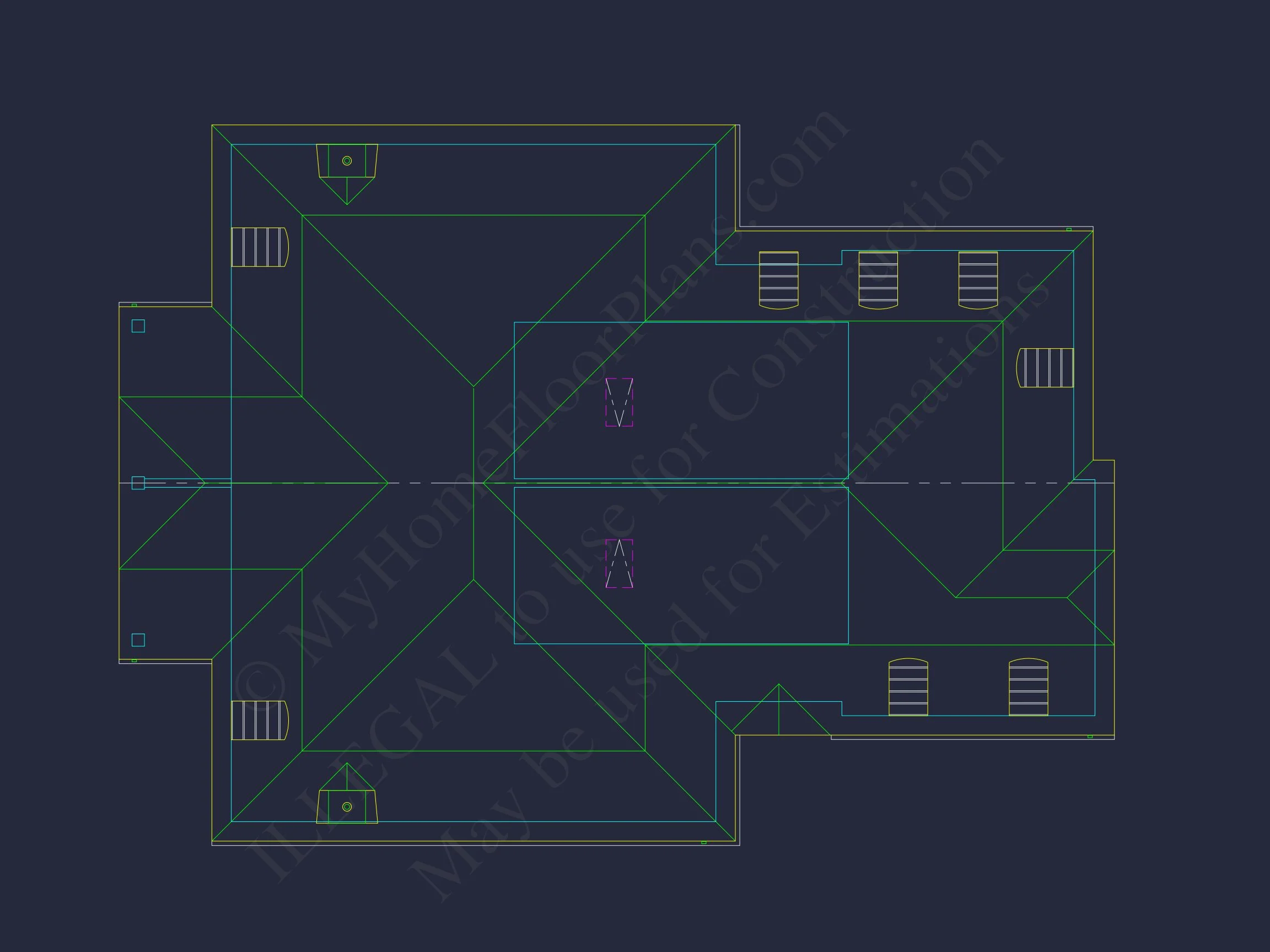 10-1929 DUPLEX PLAN - Luxury Duplex House Plan with Vaulted Ceilings and Open Design 13 Luxury Duplex house Plan with Vaulted Ceilings and Open Design