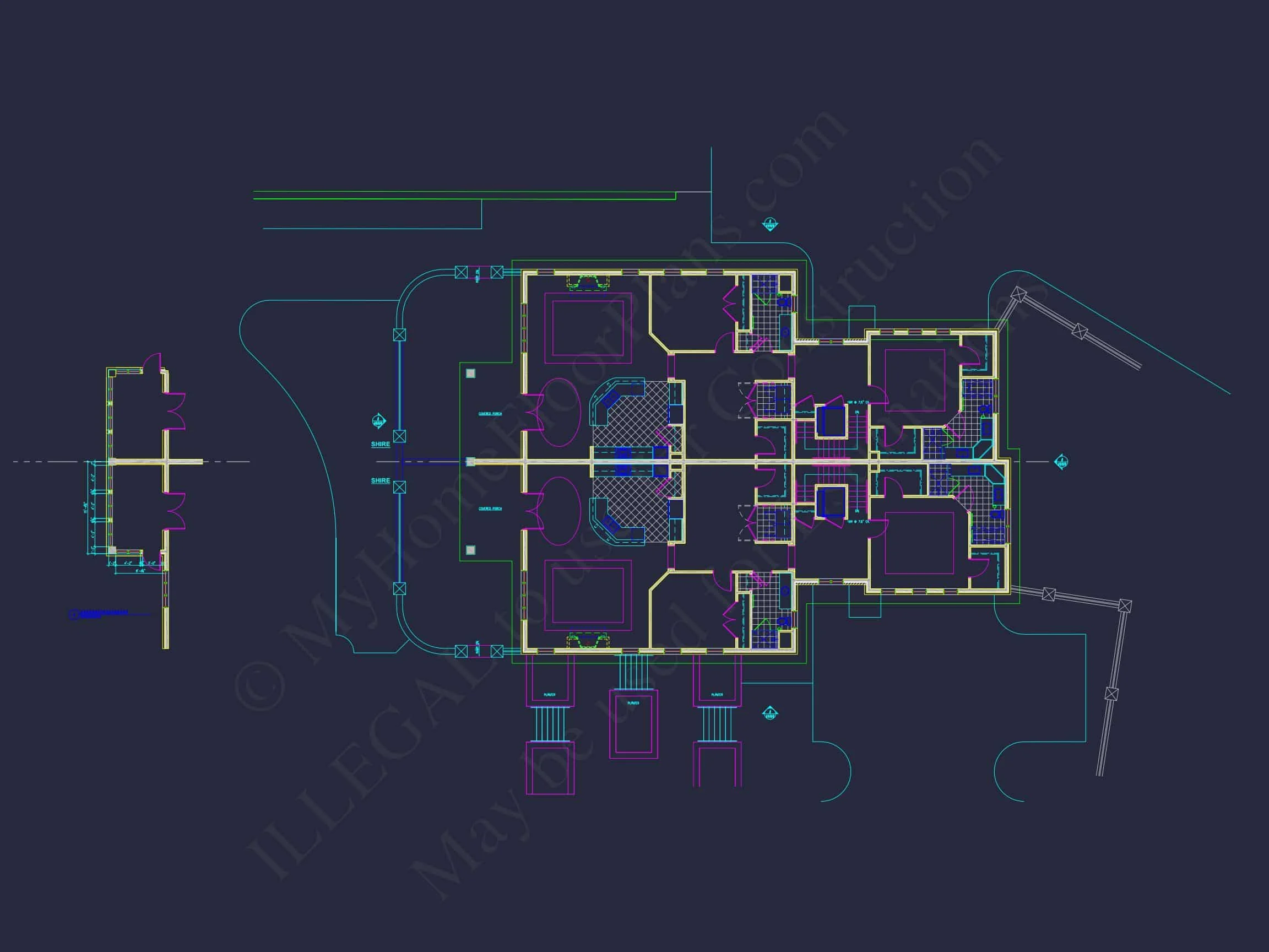 10-1929 DUPLEX PLAN - Luxury Duplex House Plan with Vaulted Ceilings and Open Design 8 Luxury Duplex house Plan with Vaulted Ceilings and Open Design
