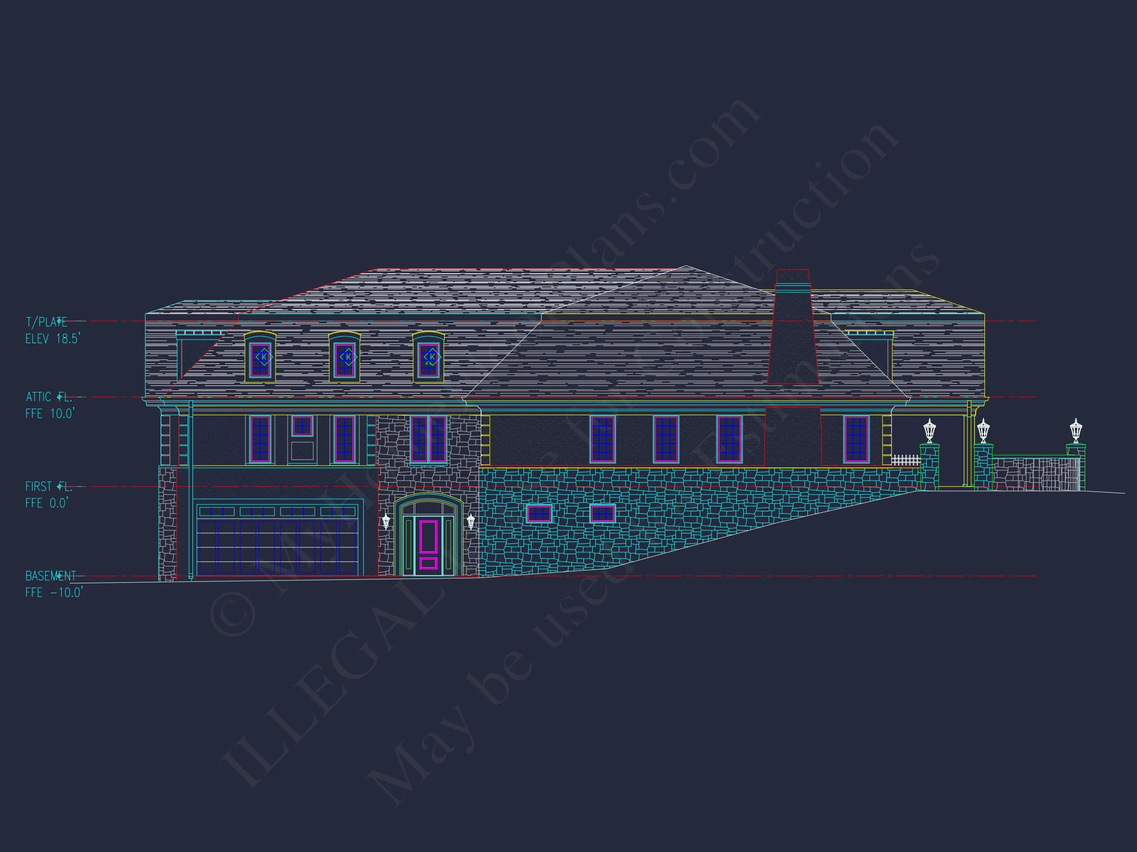 10-1929 DUPLEX PLAN - Luxury Duplex House Plan with Vaulted Ceilings and Open Design 5 Luxury Duplex house Plan with Vaulted Ceilings and Open Design