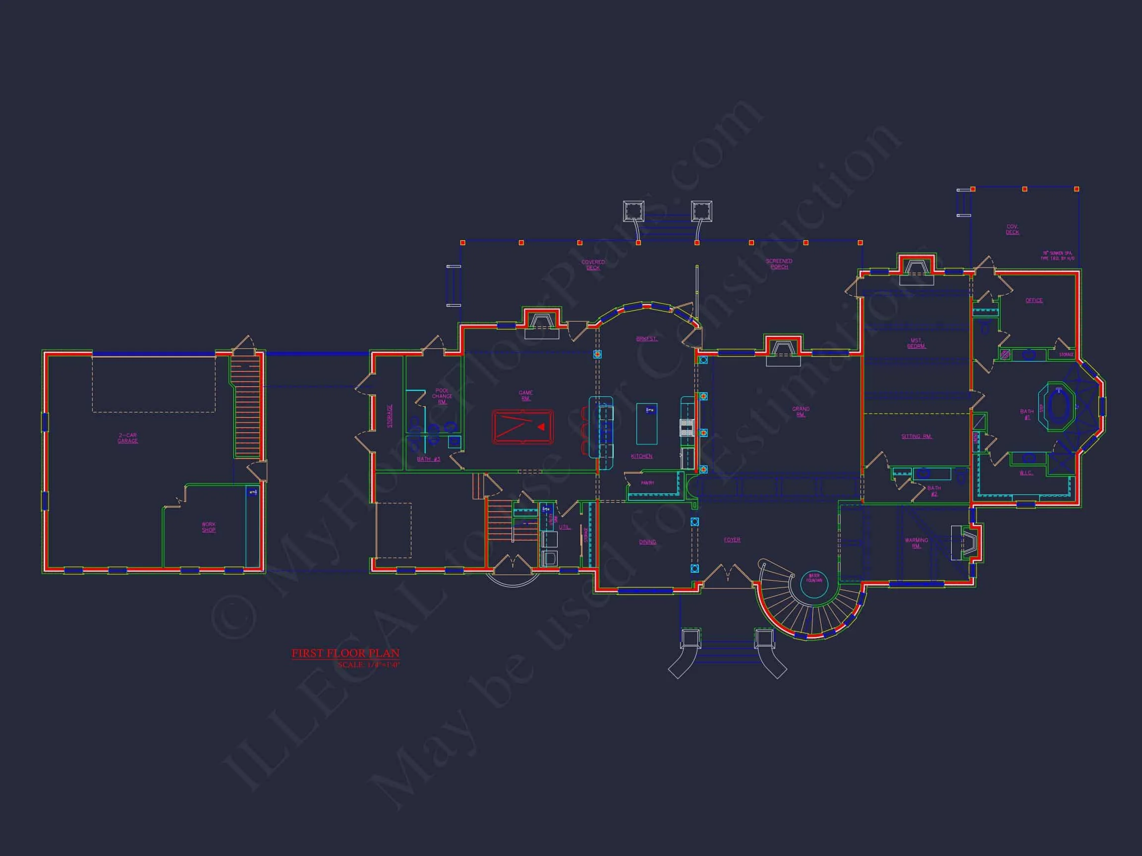 10-1670 HOUSE PLAN - Luxury Victorian House Floor Plan with CAD Designs & Details 4 Luxury Victorian house Floor Plan with CAD Designs & Details