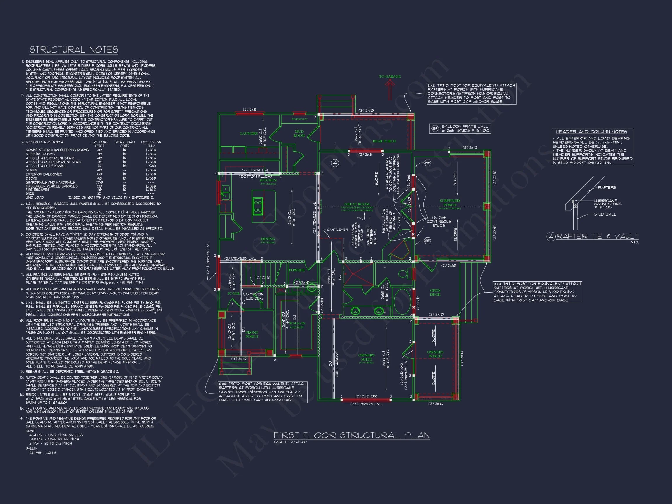 10-1640 HOUSE PLAN - Modern Craftsman House Plan: CAD Blueprint with Floor Designs 13 Modern Craftsman house Plan: CAD Blueprint with Floor Designs