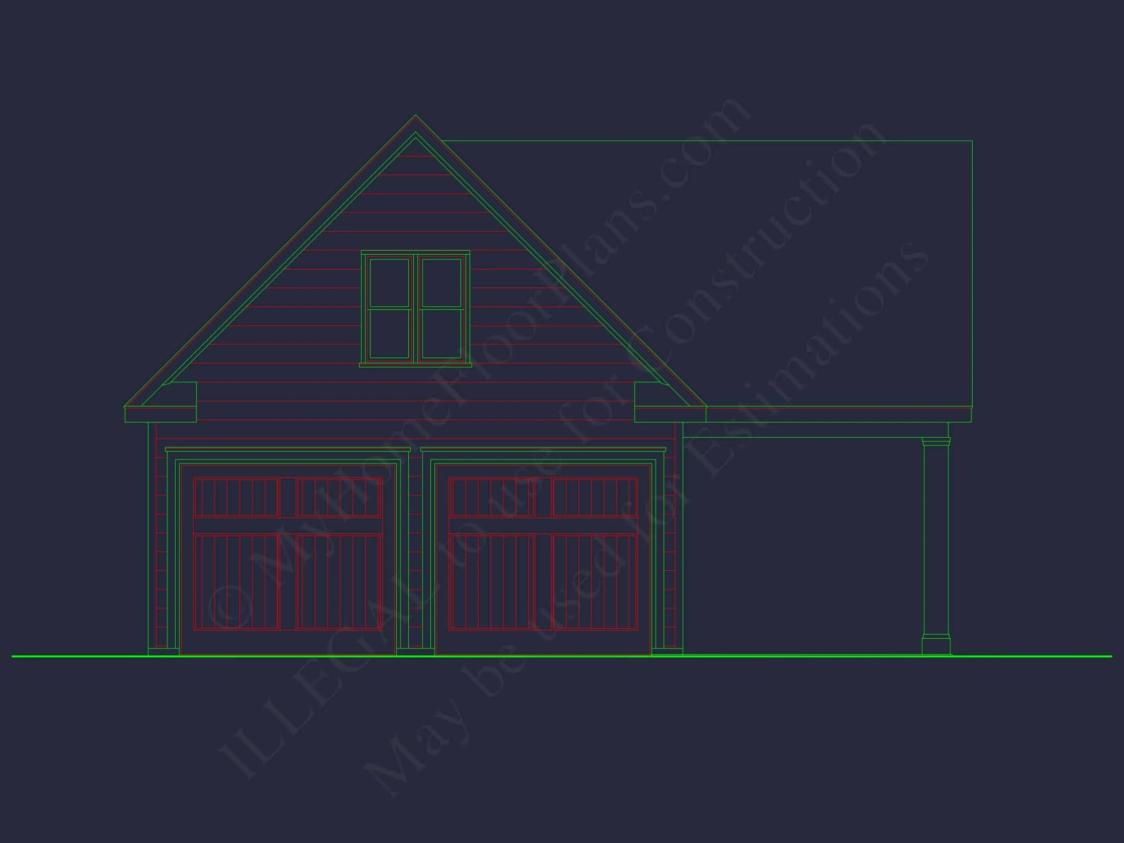 10-1640 HOUSE PLAN - Modern Craftsman House Plan: CAD Blueprint with Floor Designs 8 Modern Craftsman house Plan: CAD Blueprint with Floor Designs
