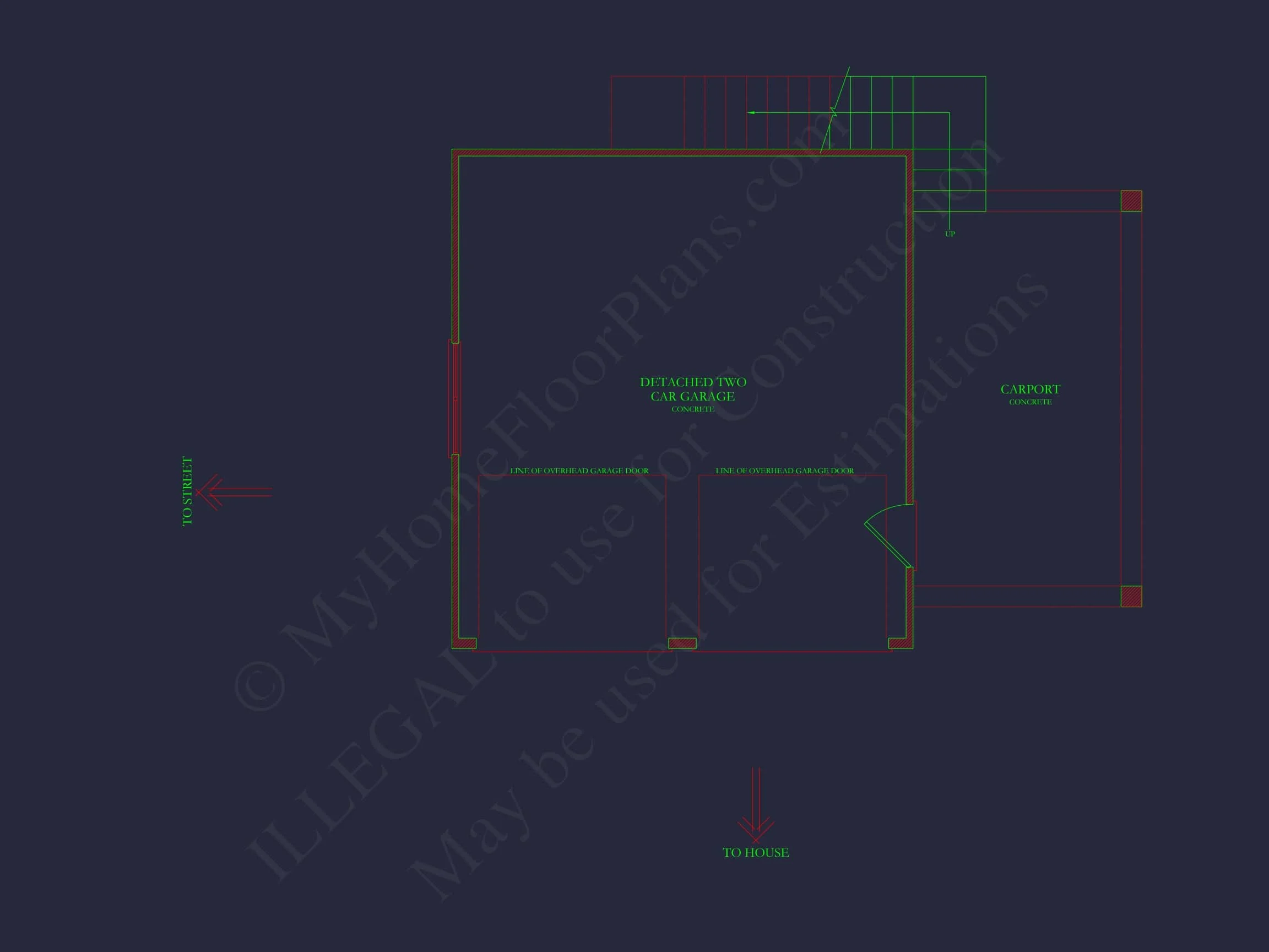 10-1640 HOUSE PLAN - Modern Craftsman House Plan: CAD Blueprint with Floor Designs 9 Modern Craftsman house Plan: CAD Blueprint with Floor Designs