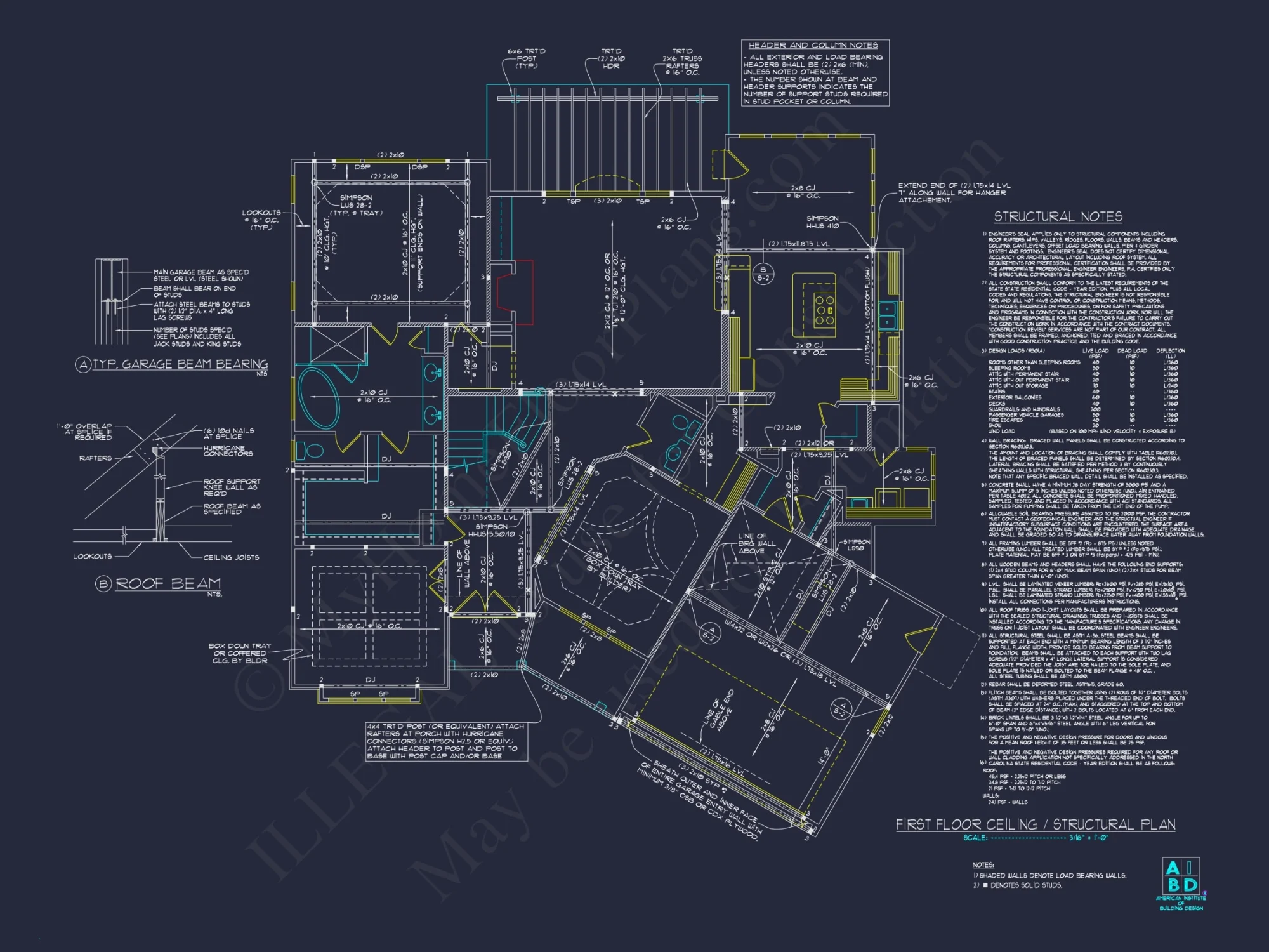 Craftsman house Plan with 2-Story Floor Plan, CAD Designs & Blueprint