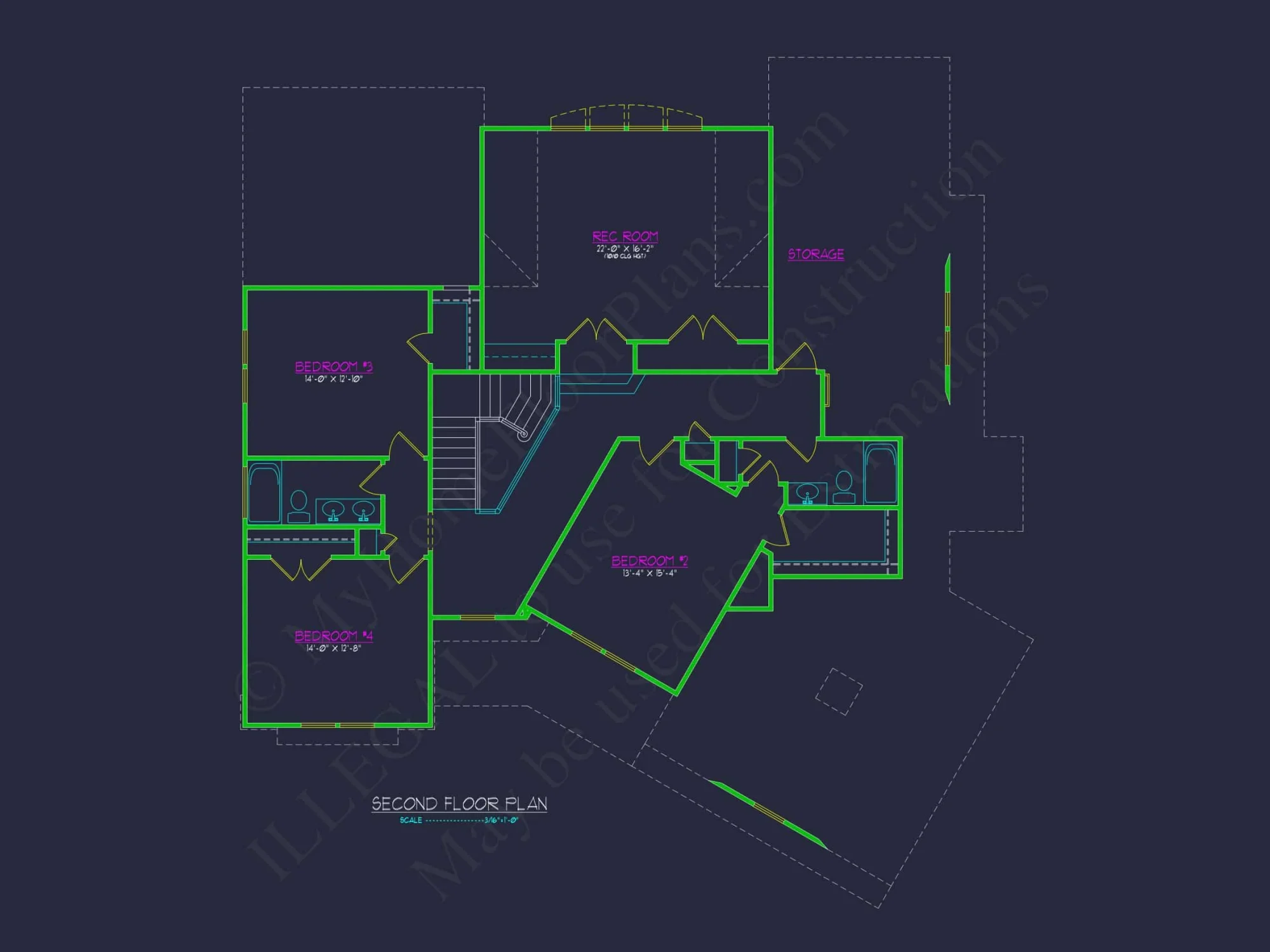Craftsman house Plan with 2-Story Floor Plan, CAD Designs & Blueprint