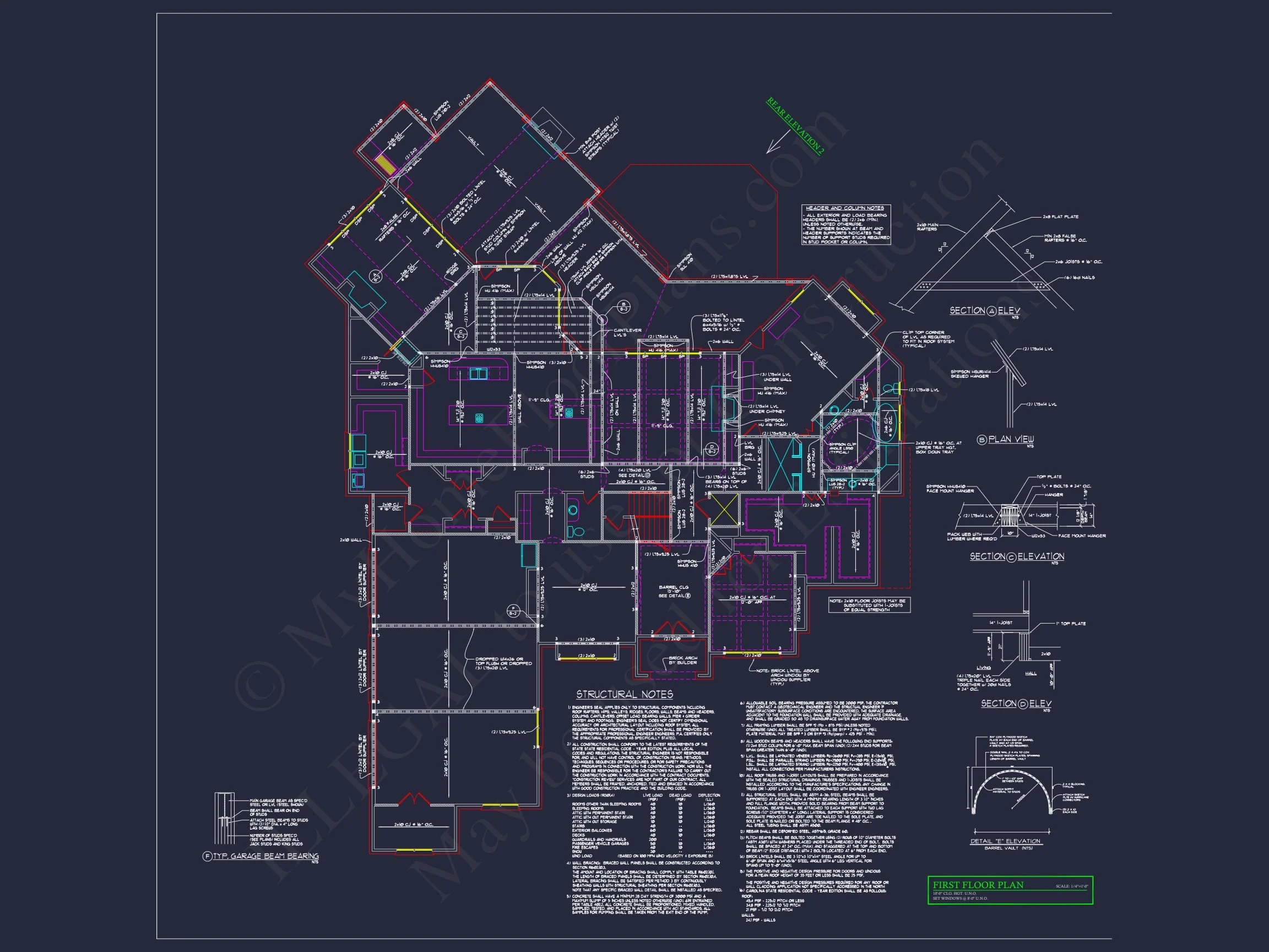 Elegant French Country house Plan with Spacious Layout - 2 Floors