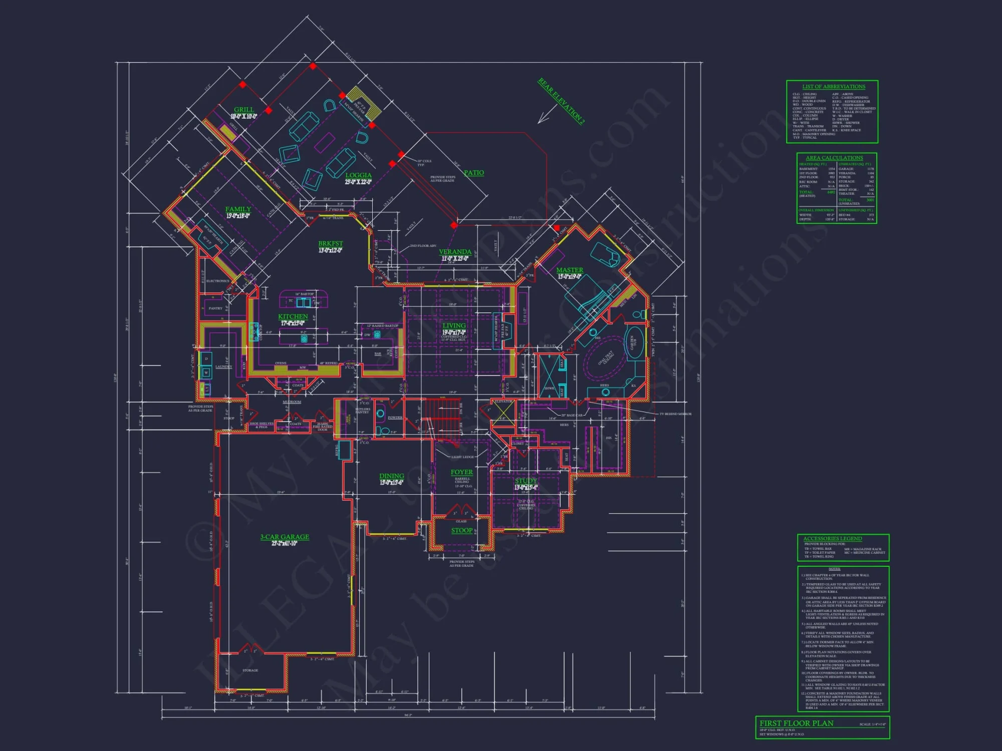 Elegant French Country house Plan with Spacious Layout - 2 Floors