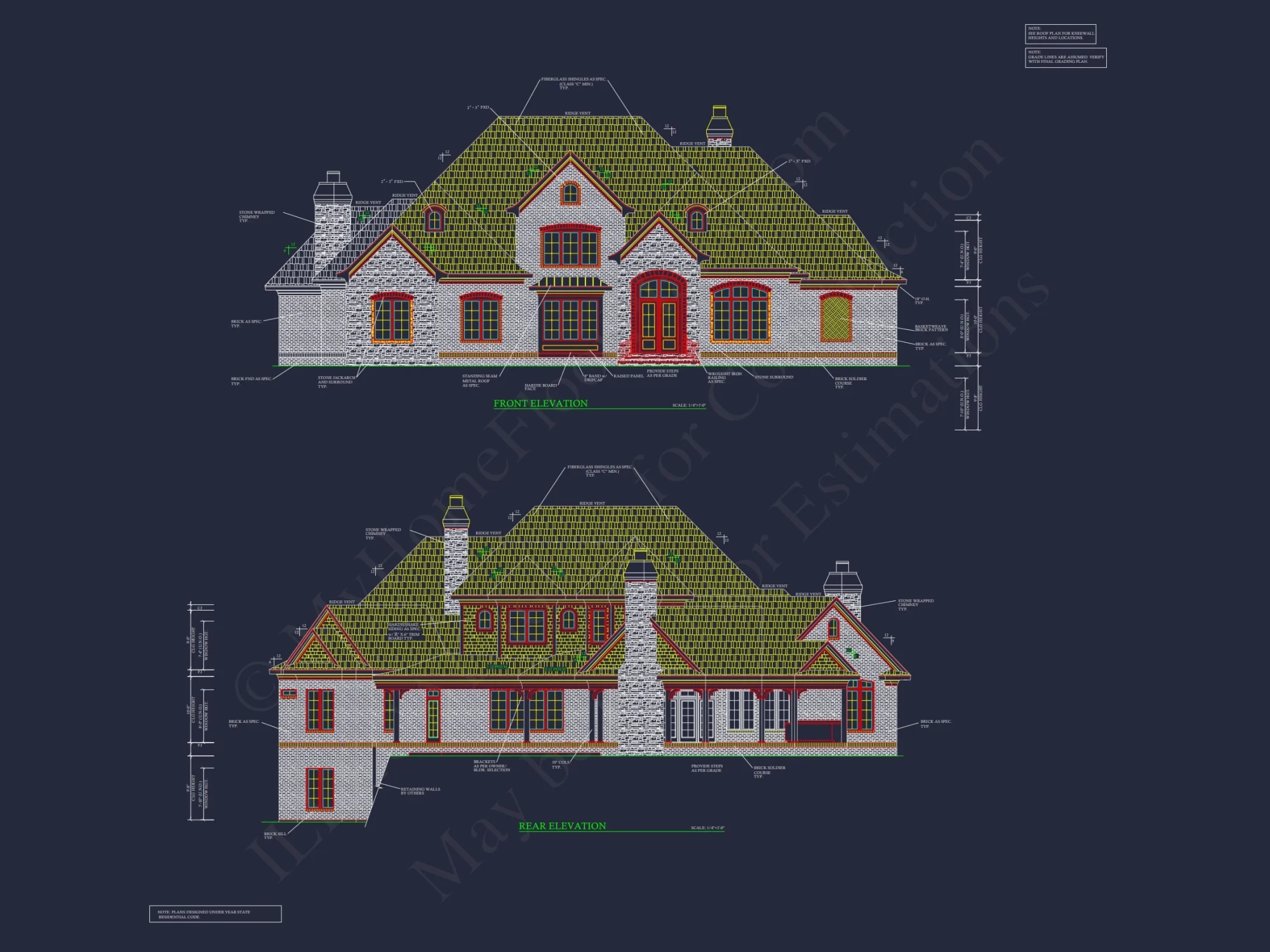 Elegant French Country house Plan with Spacious Layout - 2 Floors