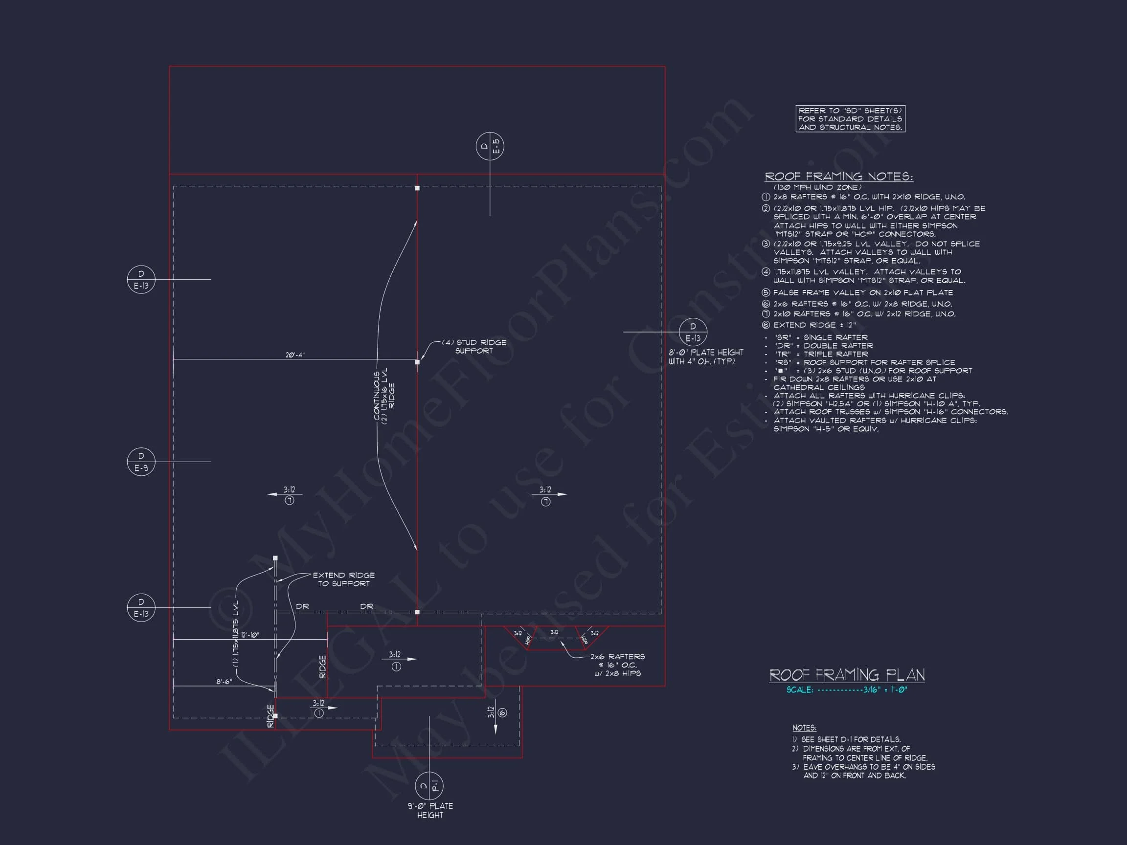 Coastal house Floor Plan with 7+ Bedrooms and CAD Designs