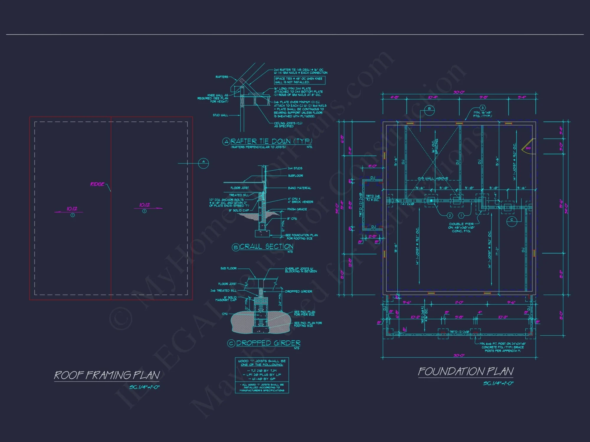 Cozy Cabin house Plan - 1020 Sq. Ft. Floor Plan with CAD & Blueprint Designs