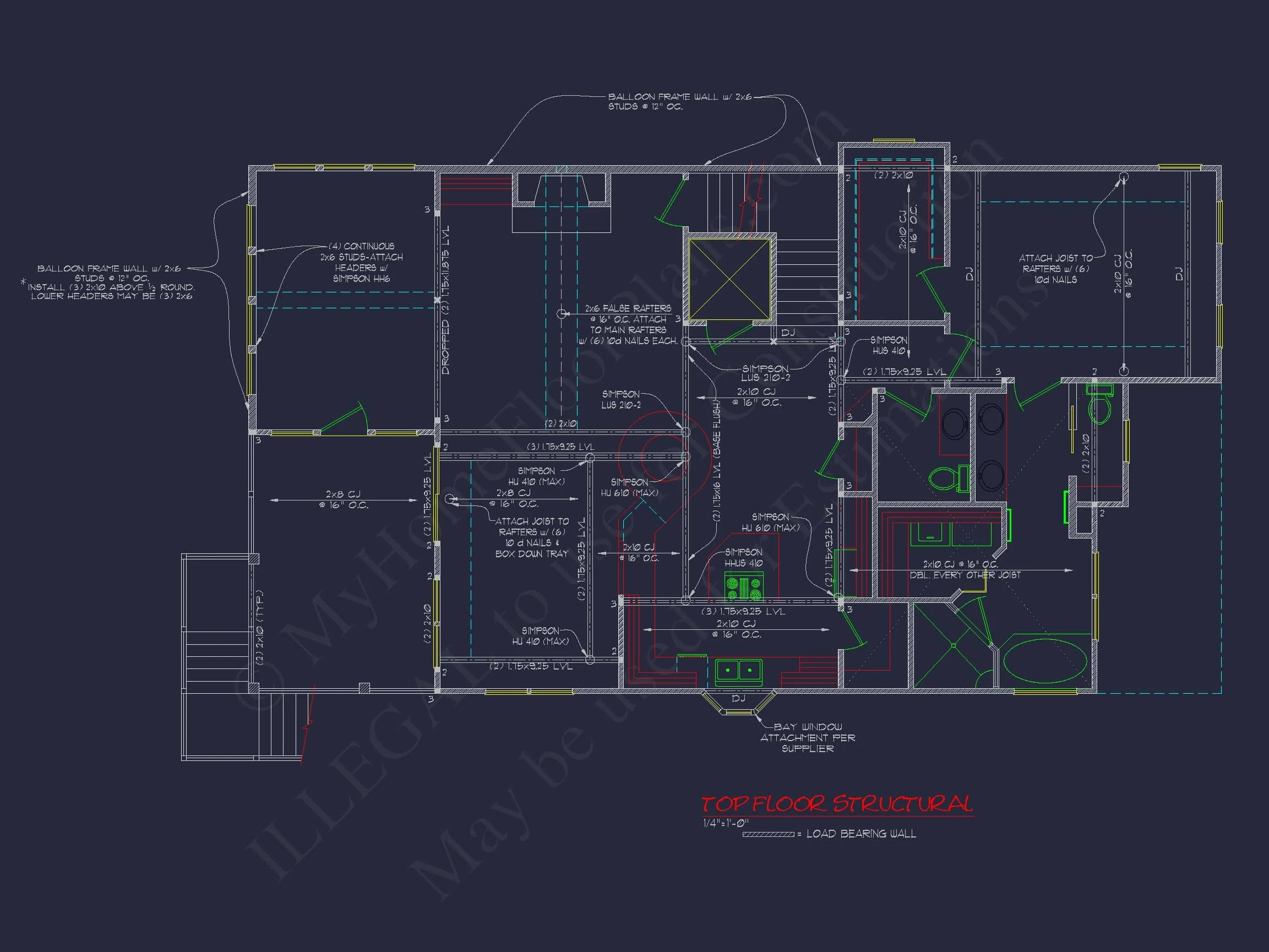8-1825 HOUSE PLAN - Beach Coastal House Plan with 3 Floors & 4 Bedrooms 21 Beach Coastal house Plan with 3 Floors & 4 Bedrooms