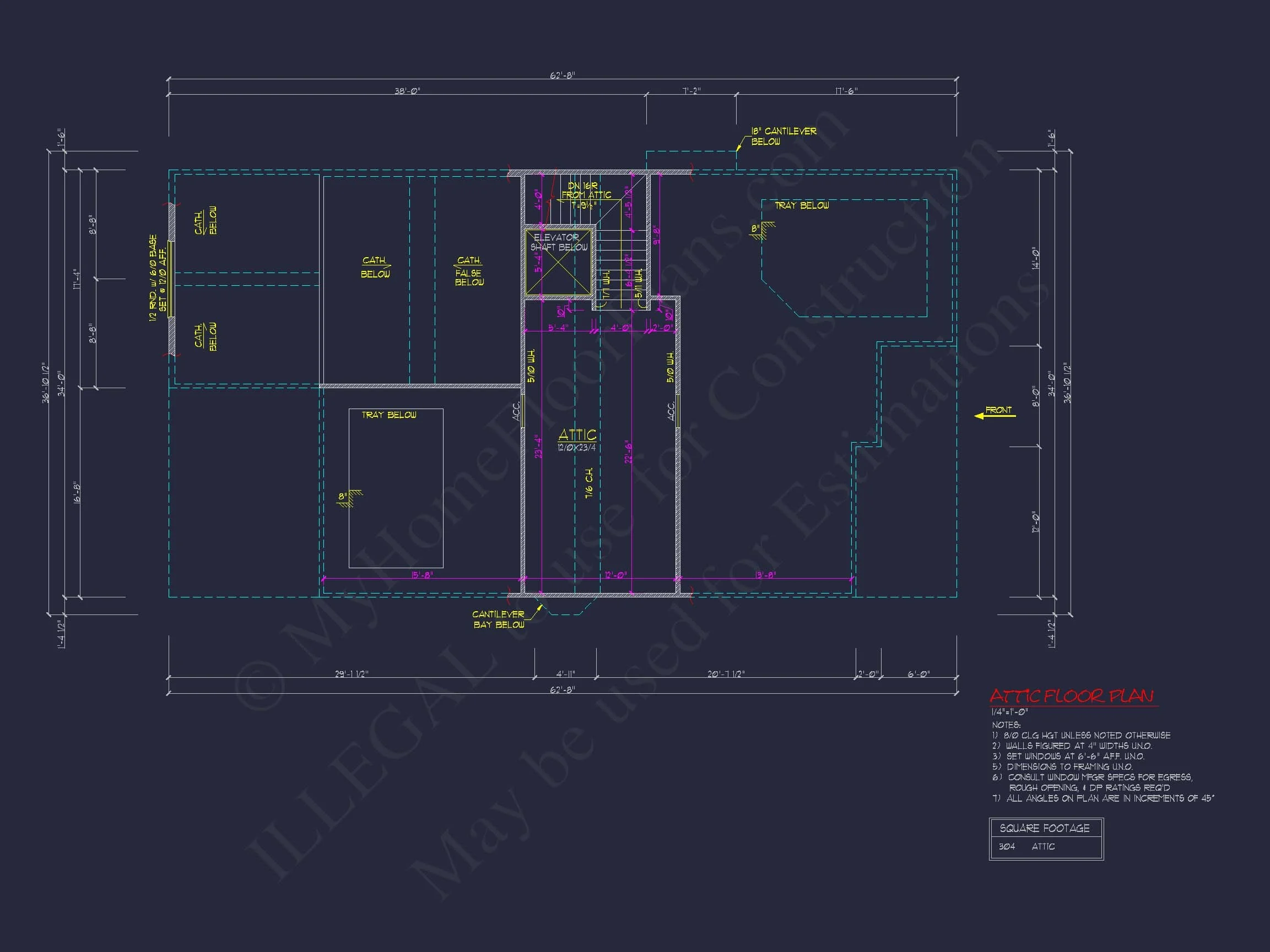 8-1825 HOUSE PLAN - Beach Coastal House Plan with 3 Floors & 4 Bedrooms 17 Beach Coastal house Plan with 3 Floors & 4 Bedrooms
