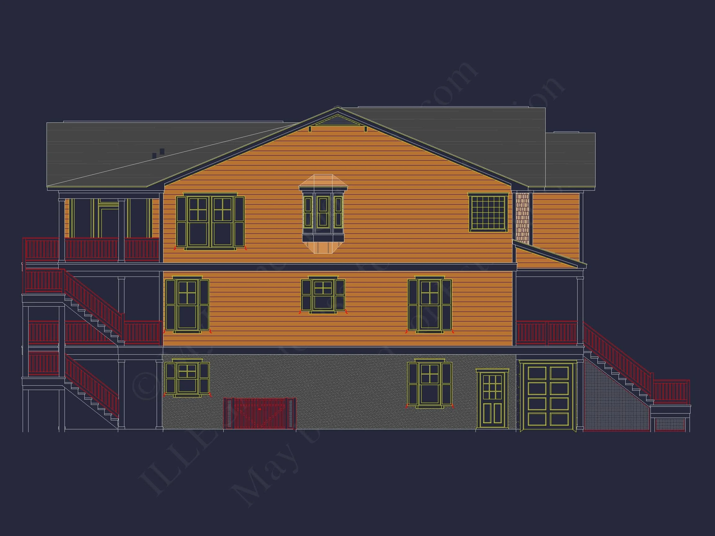8-1825 HOUSE PLAN - Beach Coastal House Plan with 3 Floors & 4 Bedrooms 5 Beach Coastal house Plan with 3 Floors & 4 Bedrooms