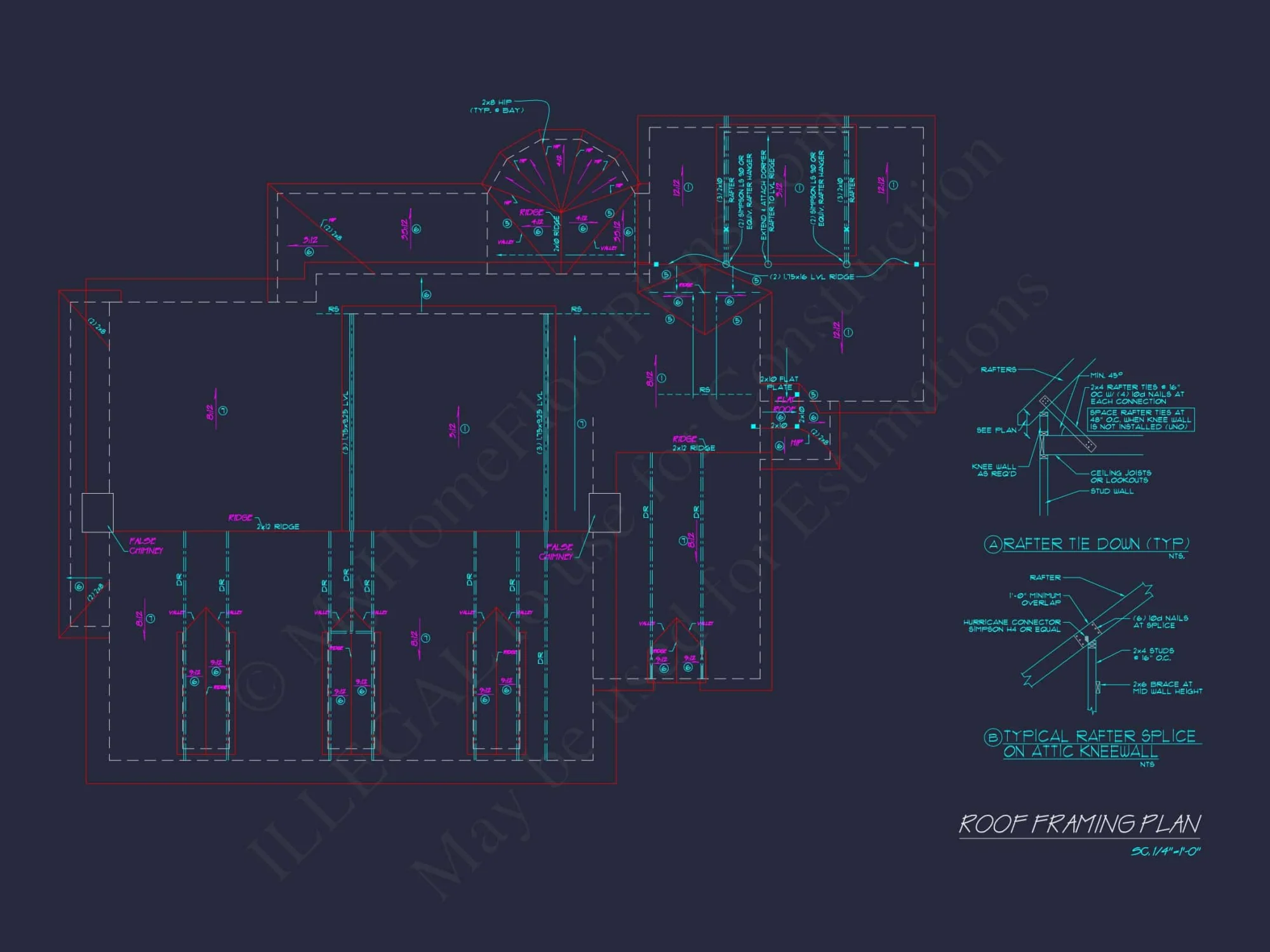 Classic Georgian house Plan: Detailed Floor Plan & CAD Designs
