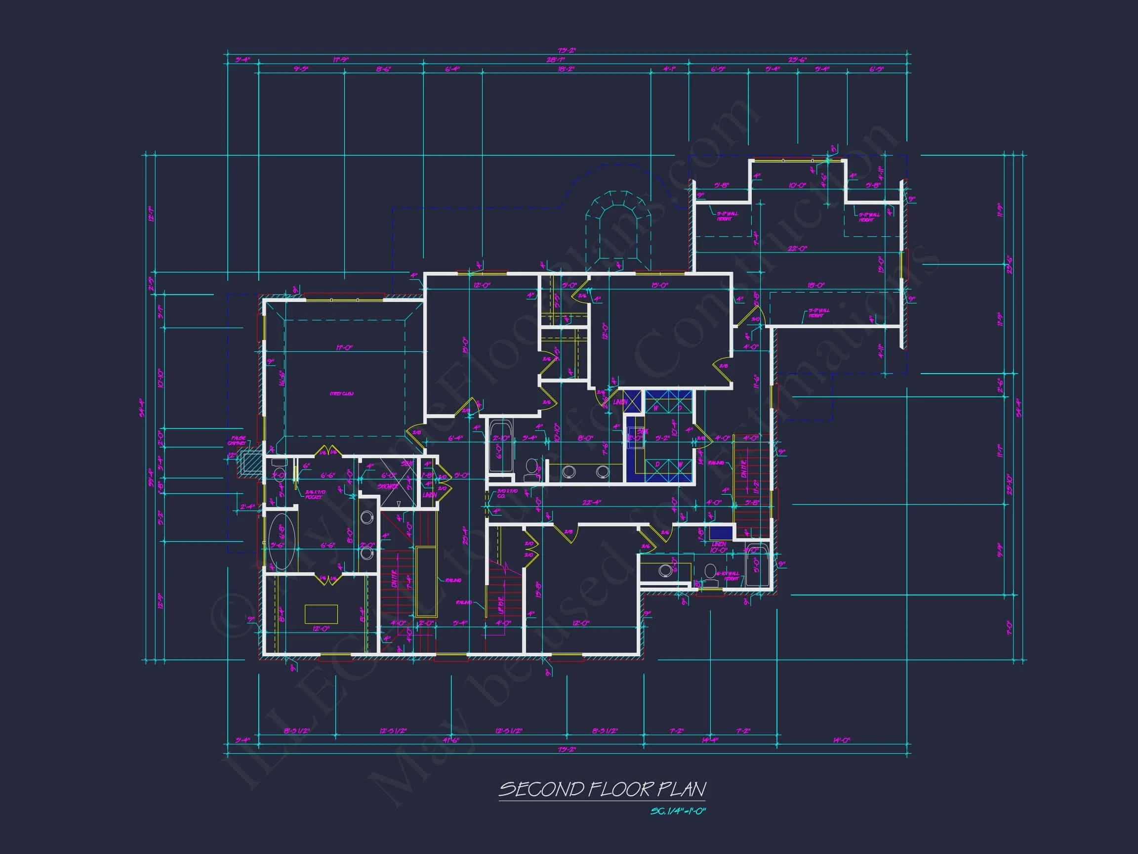 8-1606 HOUSE PLAN - Classic Georgian House Plan: Detailed Floor Plan & CAD Designs 9 Classic Georgian house Plan: Detailed Floor Plan & CAD Designs