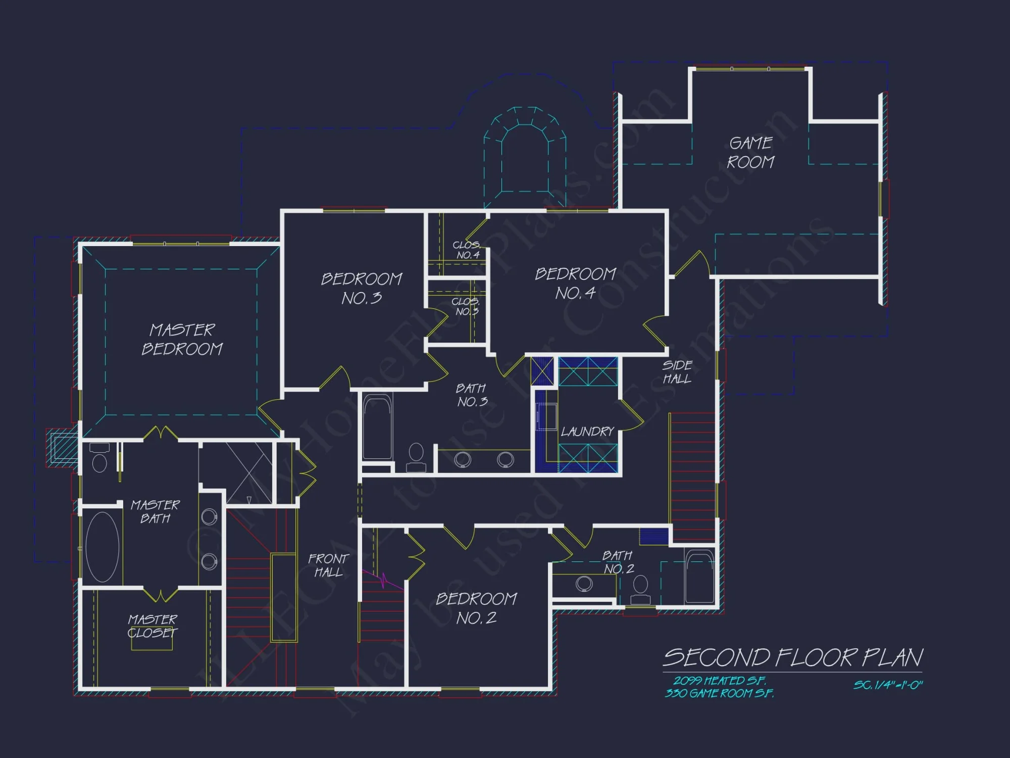 Classic Georgian house Plan: Detailed Floor Plan & CAD Designs