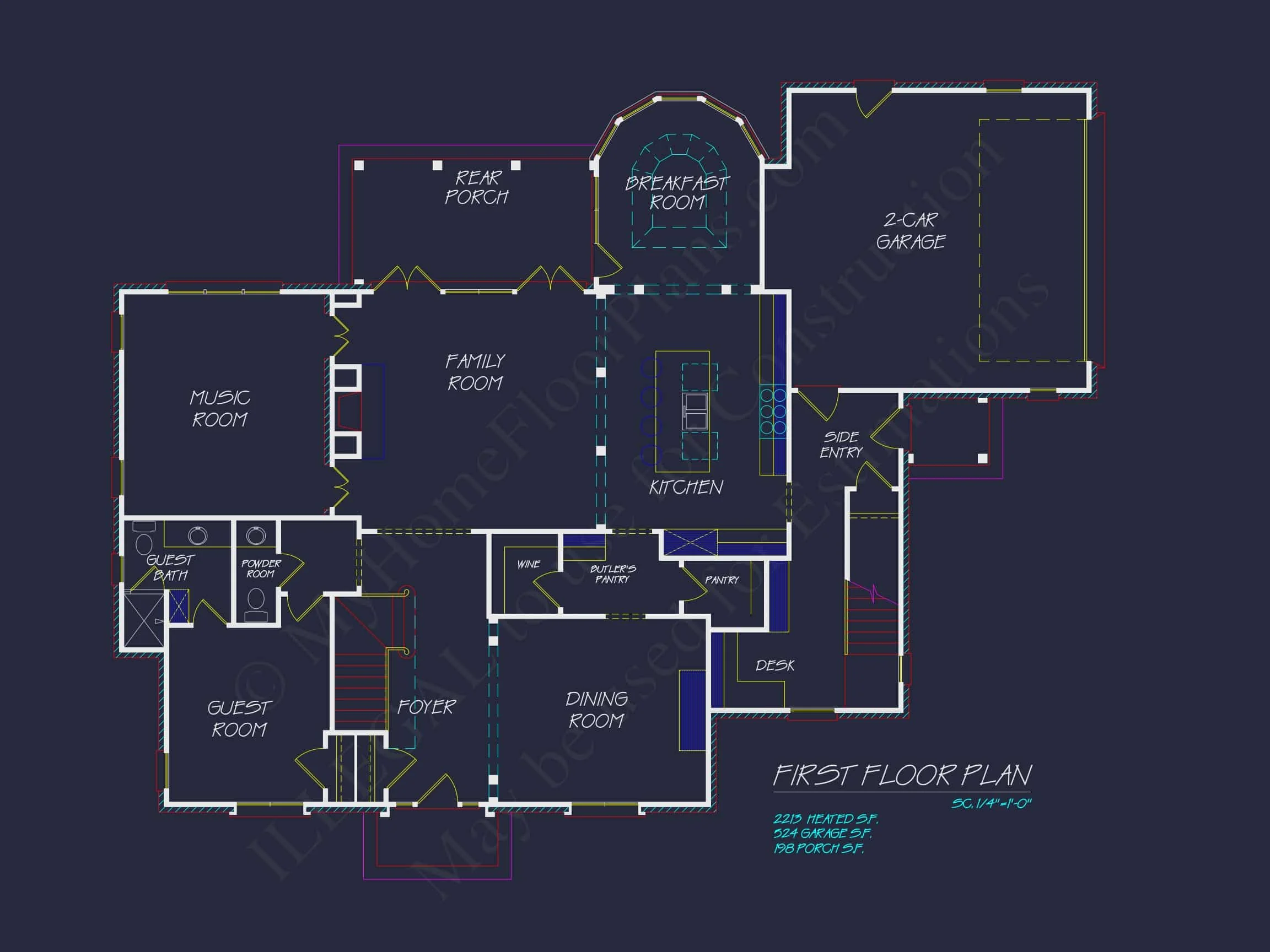 8-1606 HOUSE PLAN - Classic Georgian House Plan: Detailed Floor Plan & CAD Designs 6 Classic Georgian house Plan: Detailed Floor Plan & CAD Designs