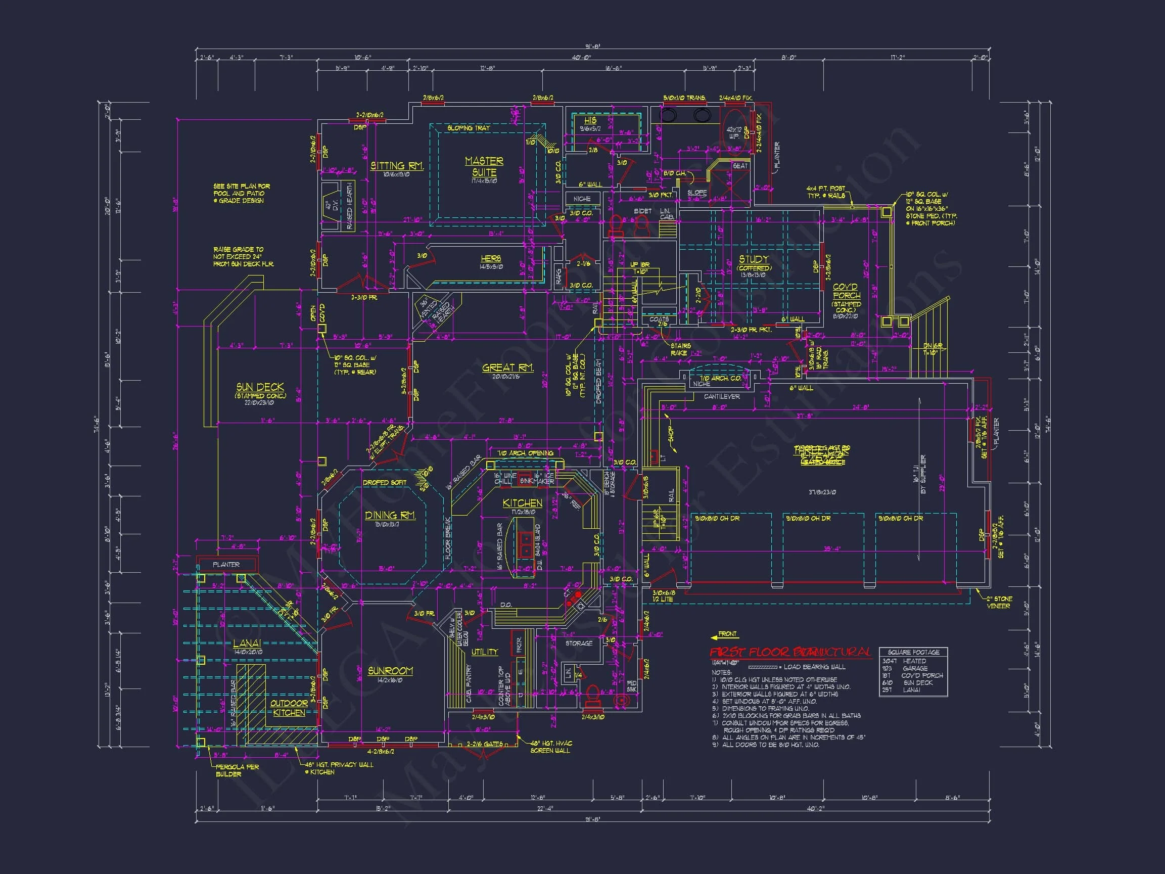 8-1467 HOUSE PLAN - Traditional Craftsman House Plan - Detailed Floor Blueprint 12 Traditional Craftsman house Plan - Detailed Floor Blueprint
