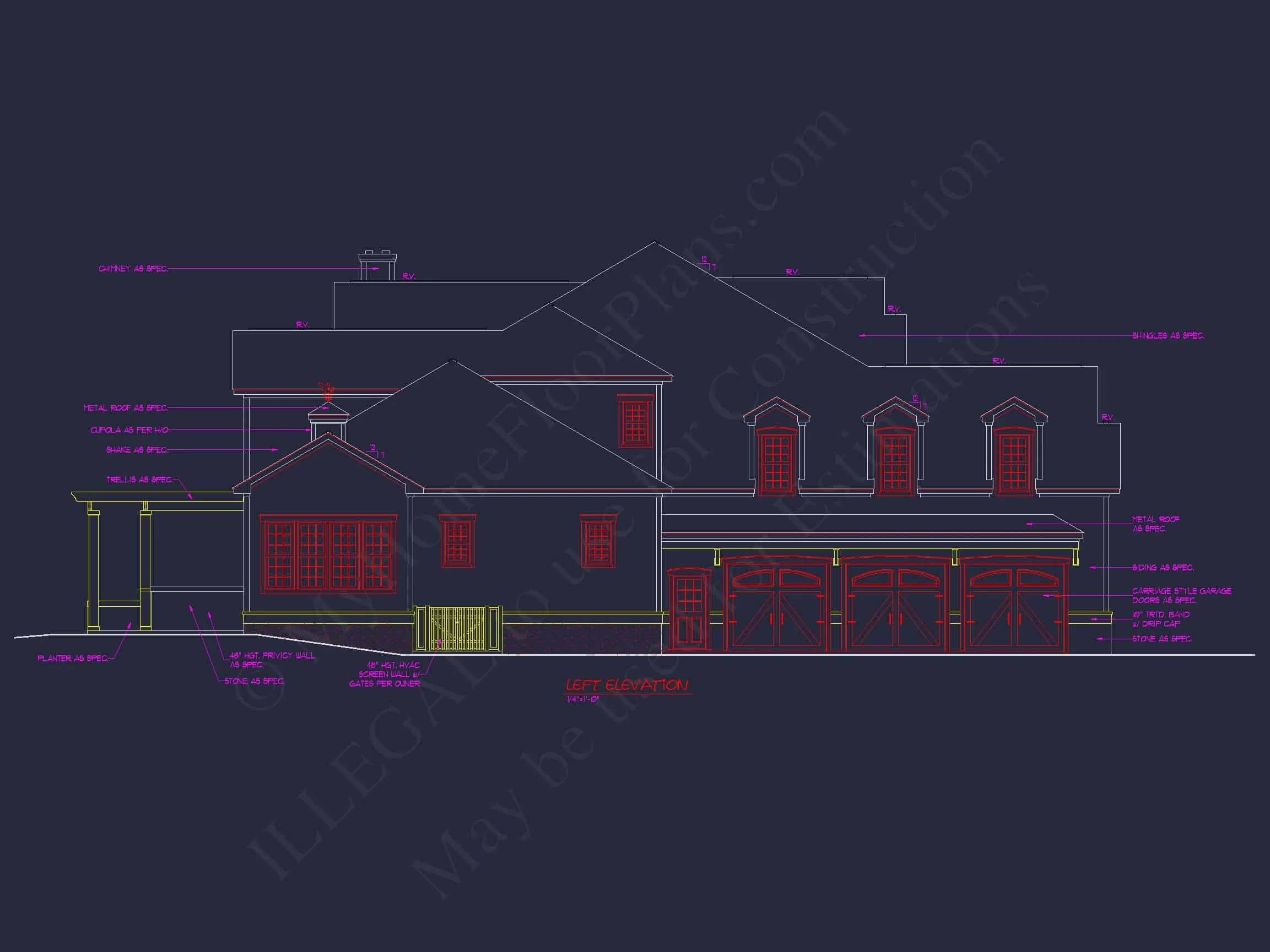 8-1467 HOUSE PLAN - Traditional Craftsman House Plan - Detailed Floor Blueprint 11 Traditional Craftsman house Plan - Detailed Floor Blueprint