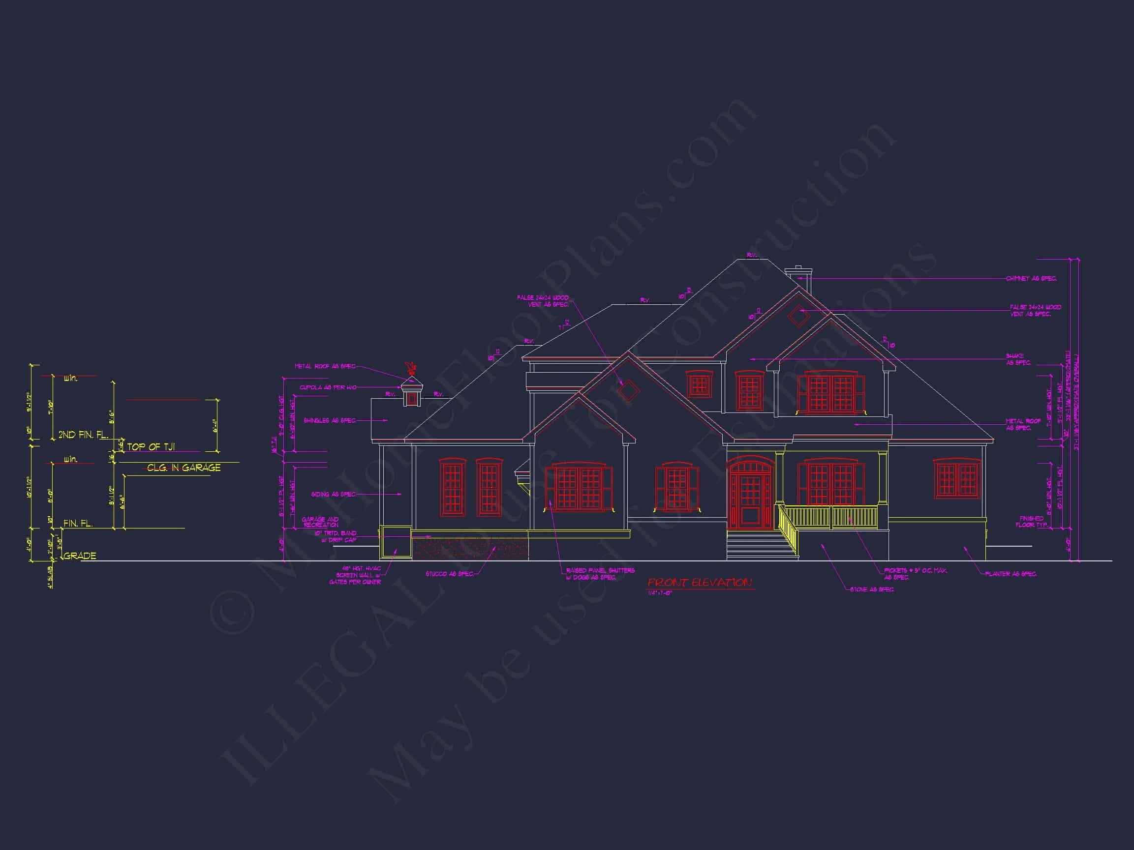 8-1467 HOUSE PLAN - Traditional Craftsman House Plan - Detailed Floor Blueprint 8 Traditional Craftsman house Plan - Detailed Floor Blueprint