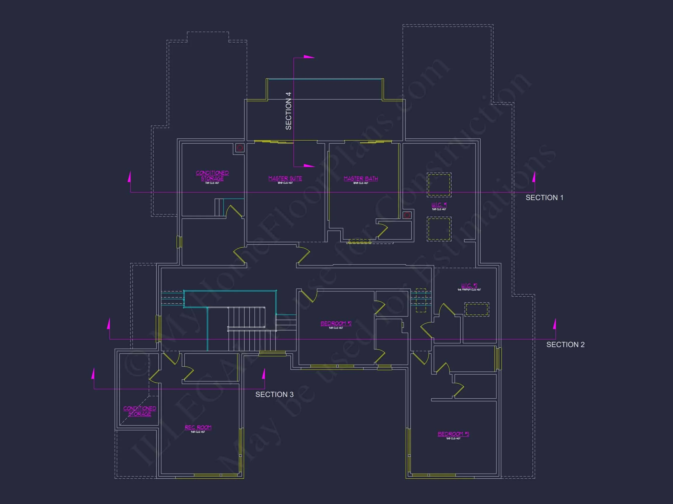 20-1818 HOUSE PLAN - 4-Bed, 5-Bath, 6,530 SF Modern Contemporary House Plan 13 Modern Luxury house Plan with Contemporary Floor Designs