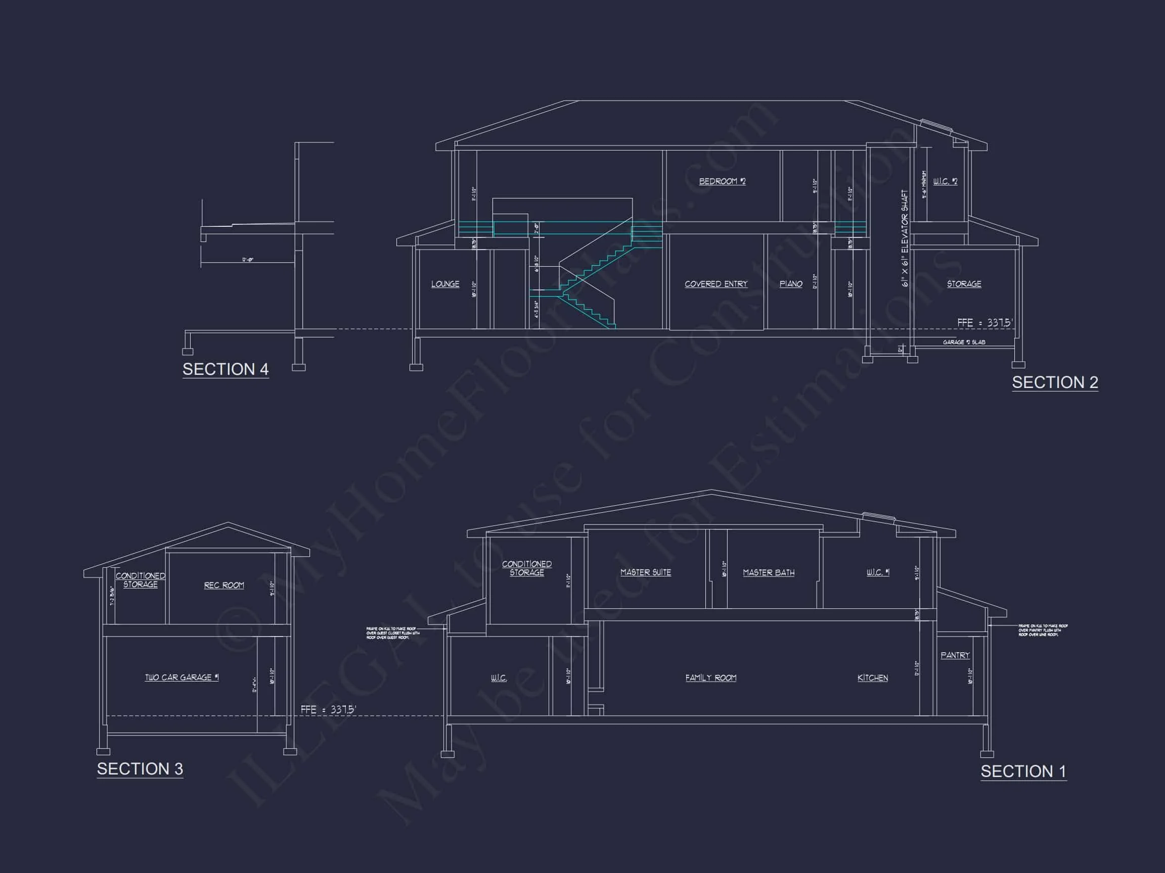 20-1818 HOUSE PLAN - 4-Bed, 5-Bath, 6,530 SF Modern Contemporary House Plan 10 Modern Luxury house Plan with Contemporary Floor Designs