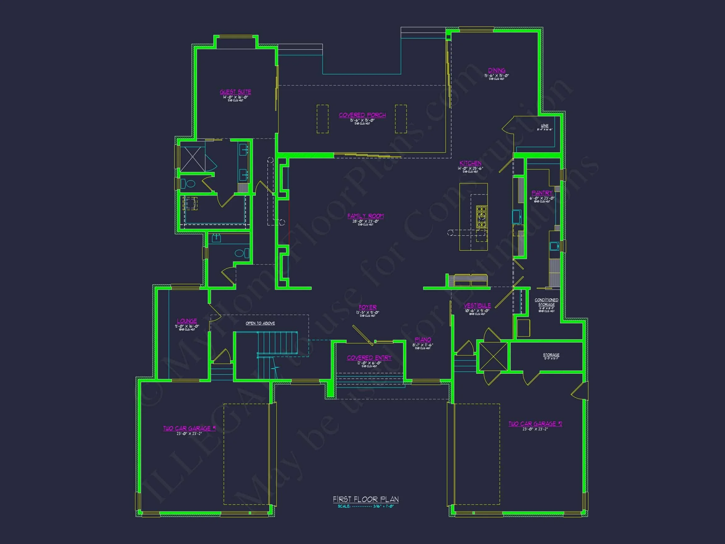 20-1818 HOUSE PLAN - 4-Bed, 5-Bath, 6,530 SF Modern Contemporary House Plan 7 Modern Luxury house Plan with Contemporary Floor Designs