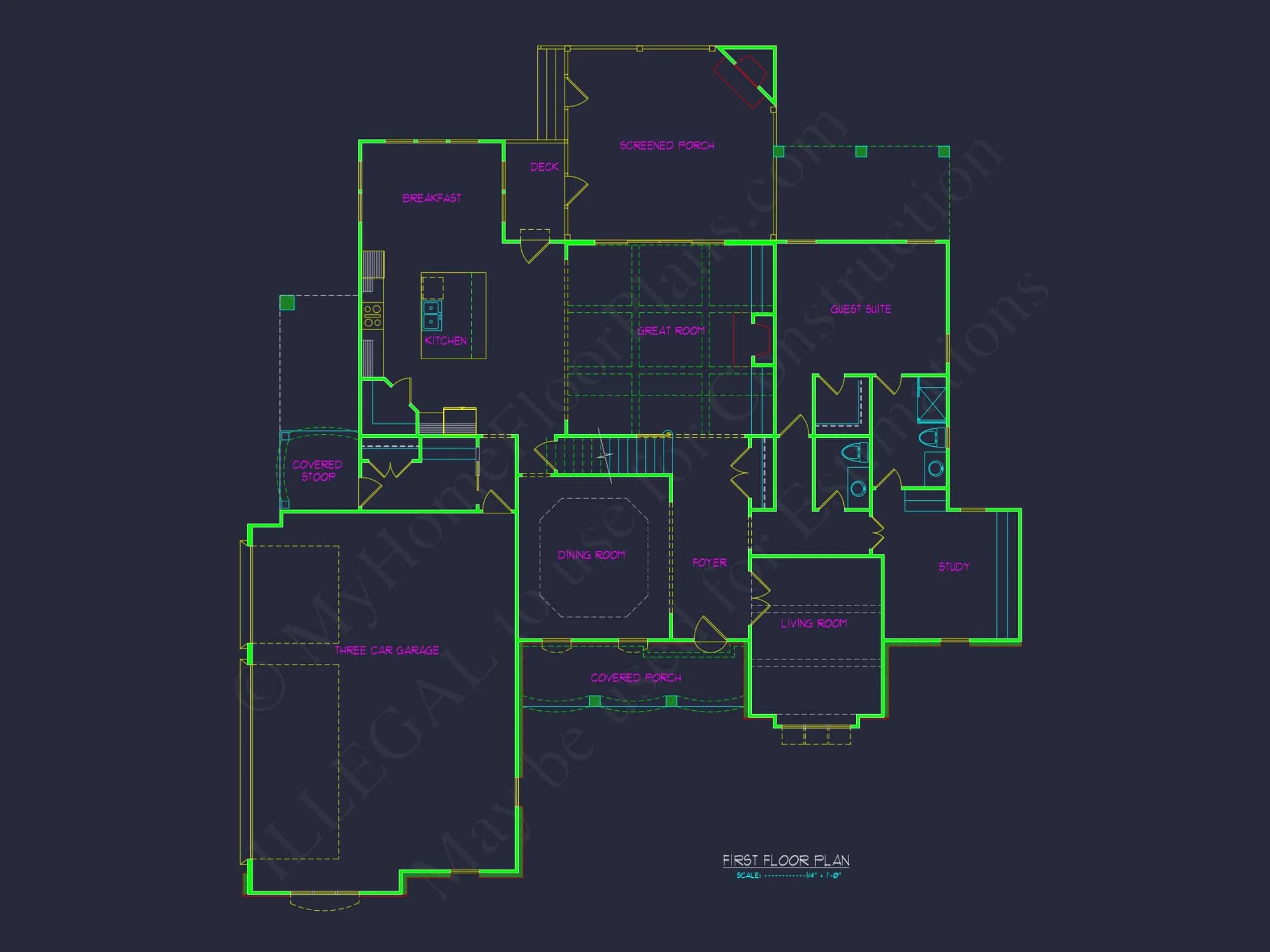 Custom house Plan with 2 Story CAD Designs & Floor Blueprint