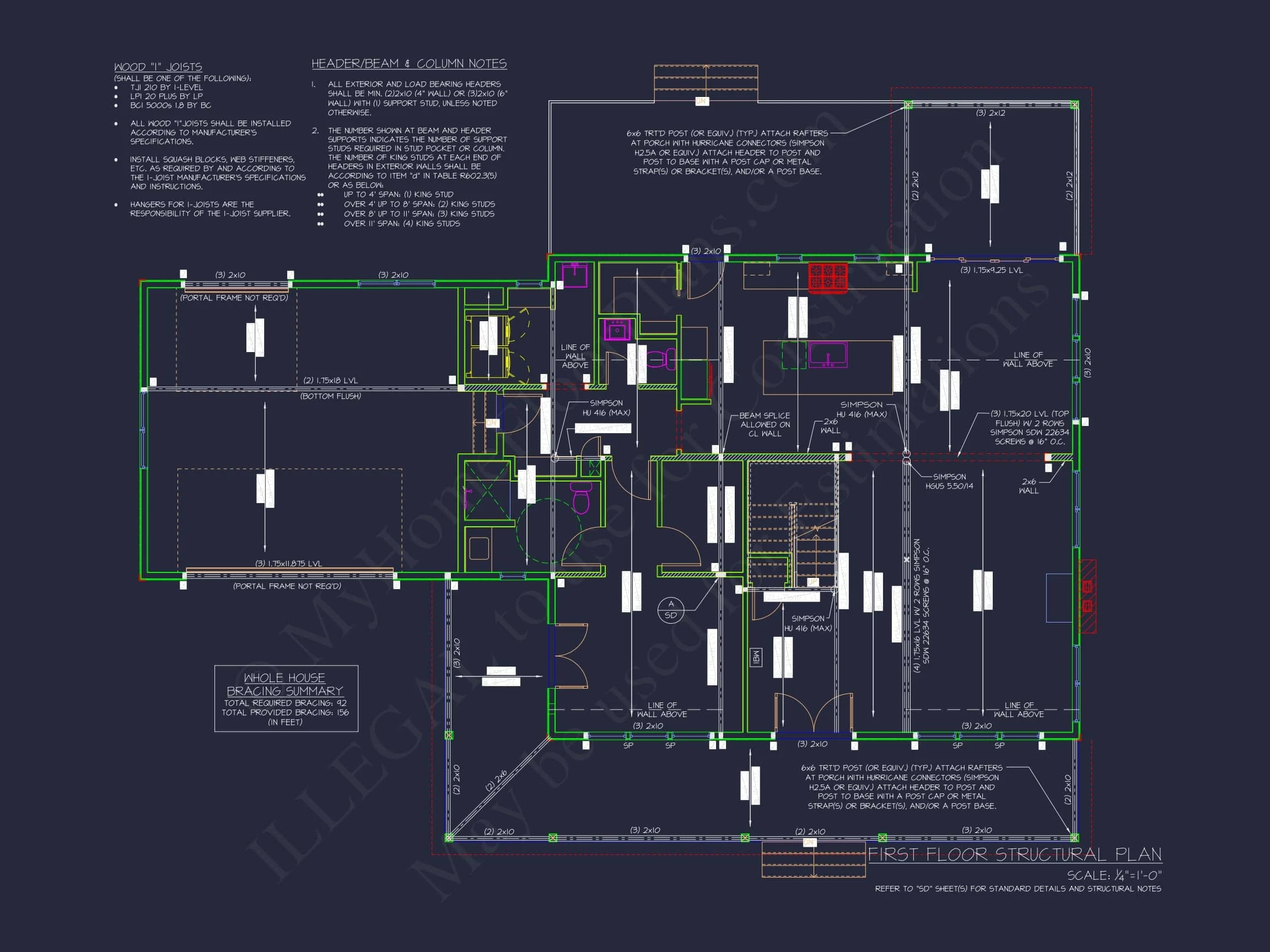 Elegant house Plan with 2 Floors, 4 Bedrooms & CAD Designs
