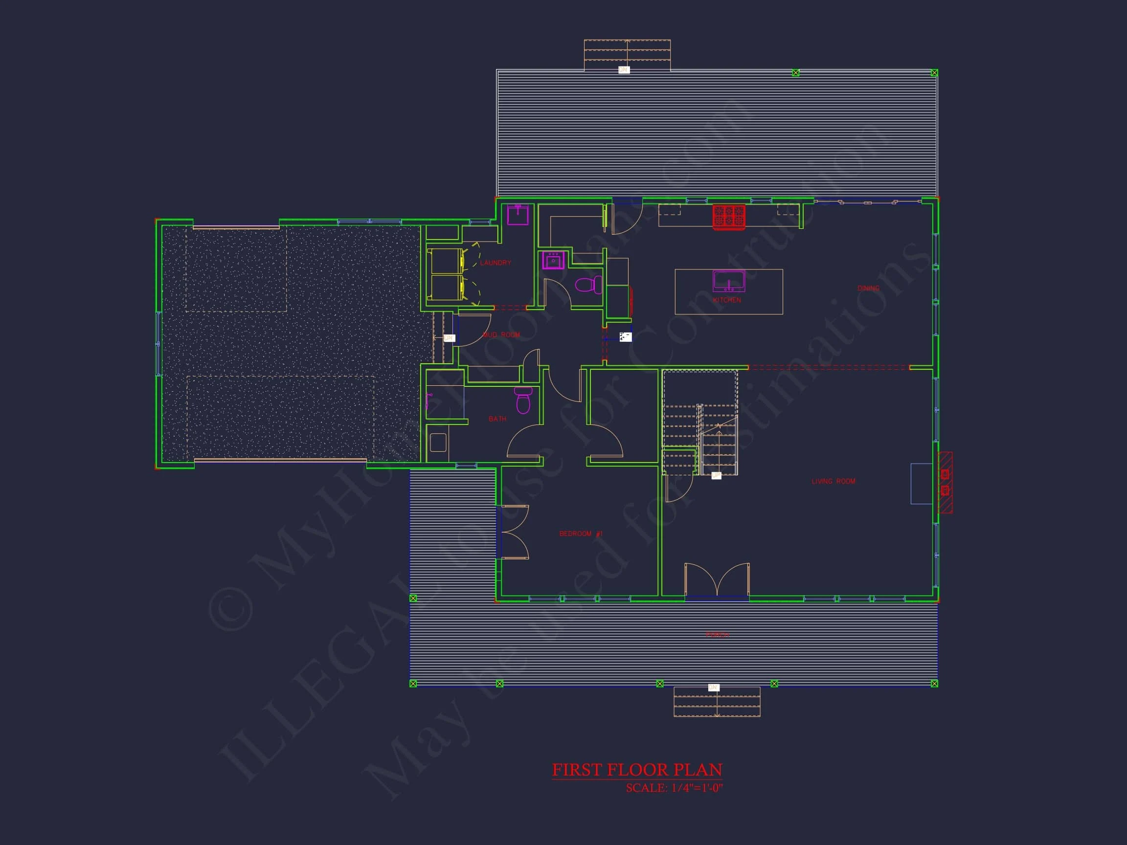 Elegant house Plan with 2 Floors, 4 Bedrooms & CAD Designs
