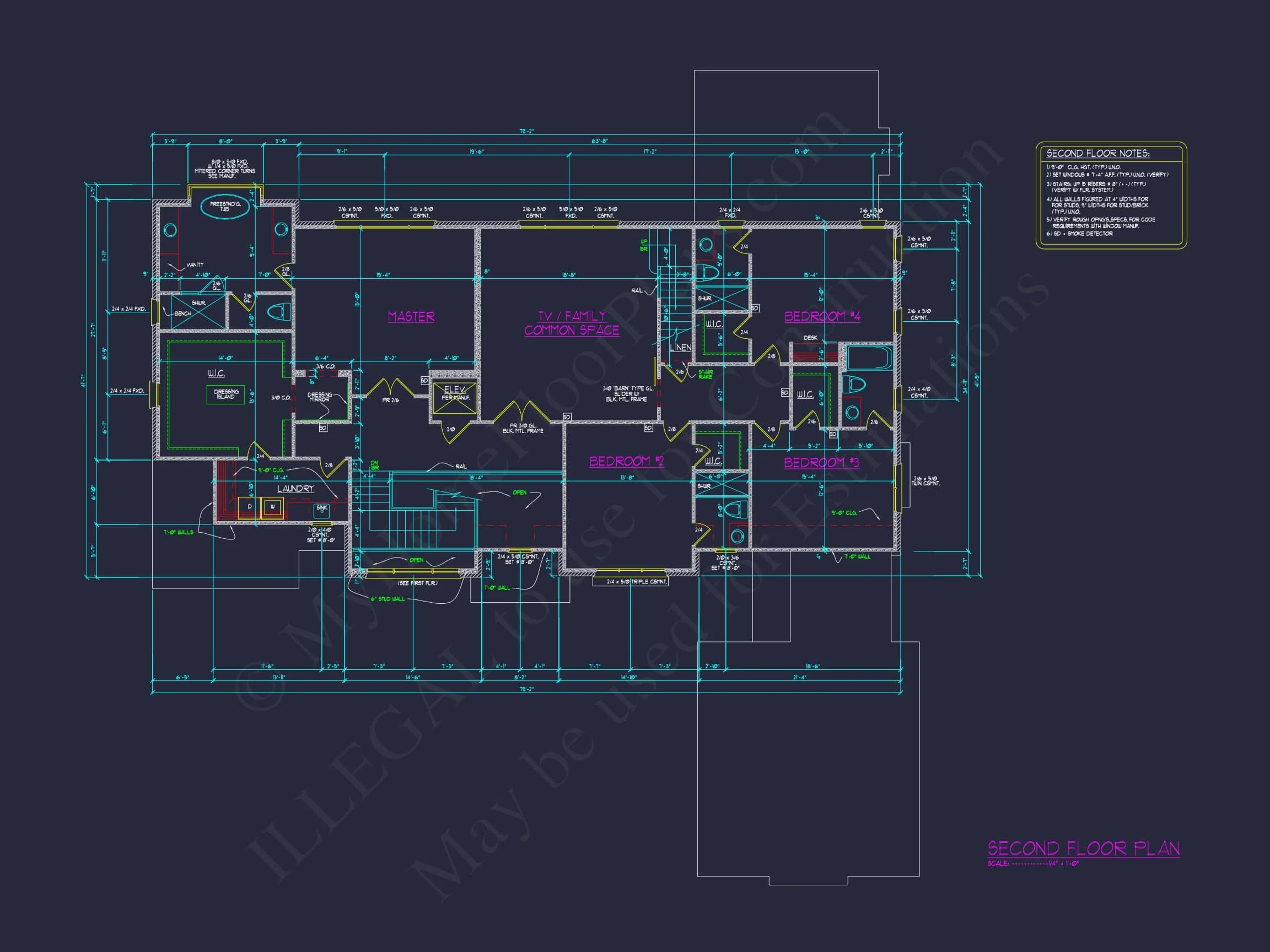 Luxury 3-Story Modern Floor Plan with 5 Bedrooms and CAD Designs