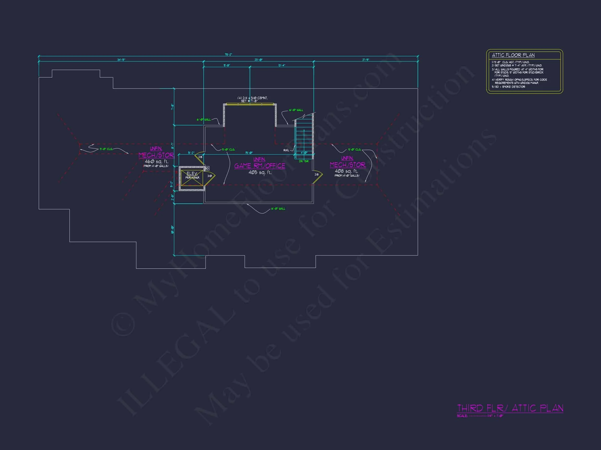 Luxury 3-Story Modern Floor Plan with 5 Bedrooms and CAD Designs