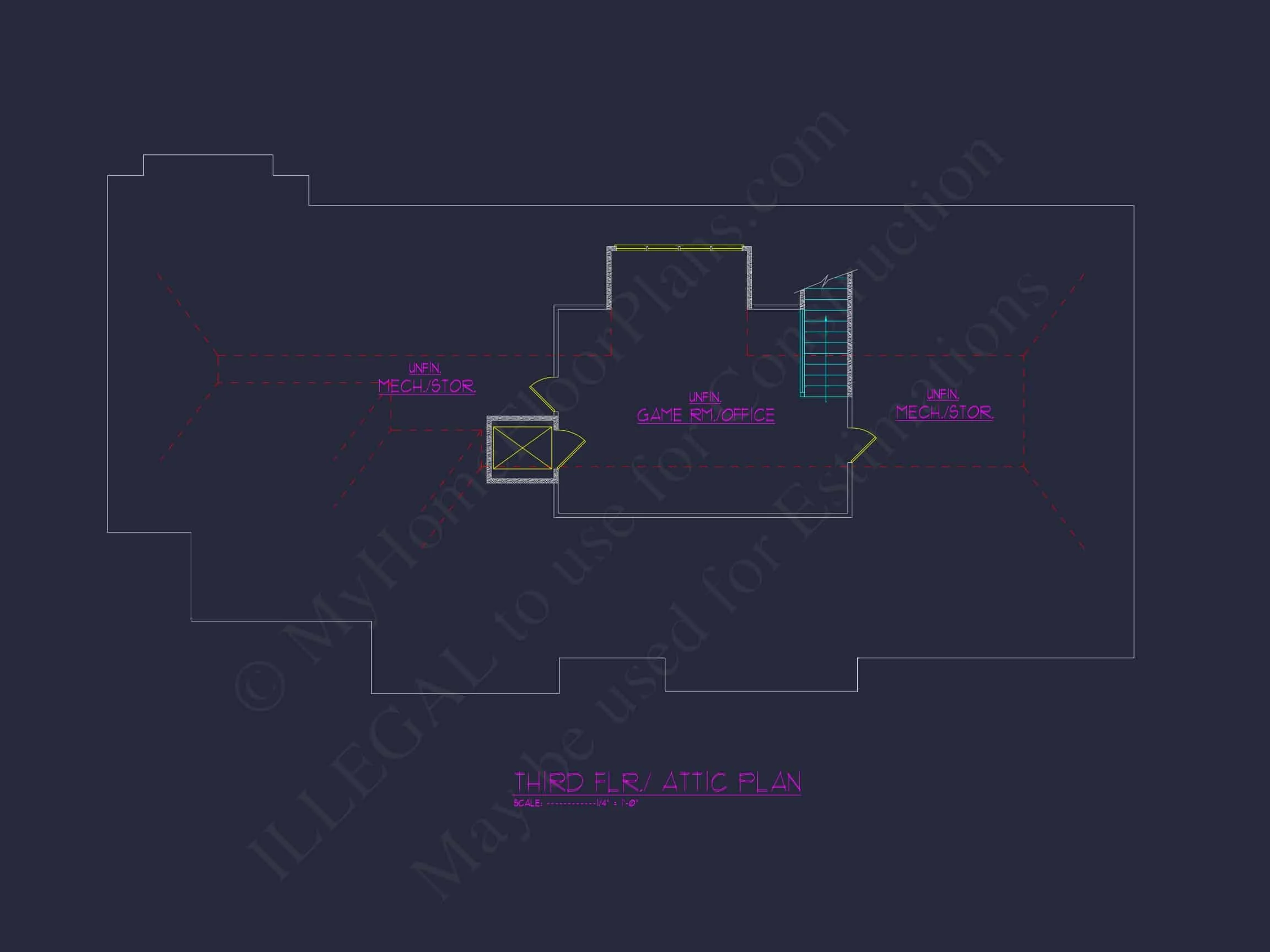 Luxury 3-Story Modern Floor Plan with 5 Bedrooms and CAD Designs
