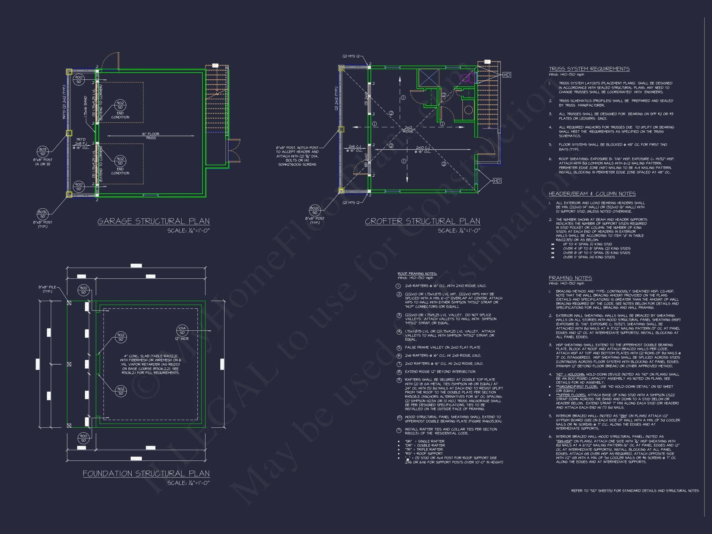 Modern Beach house Plan with CAD and Architectural Blueprints