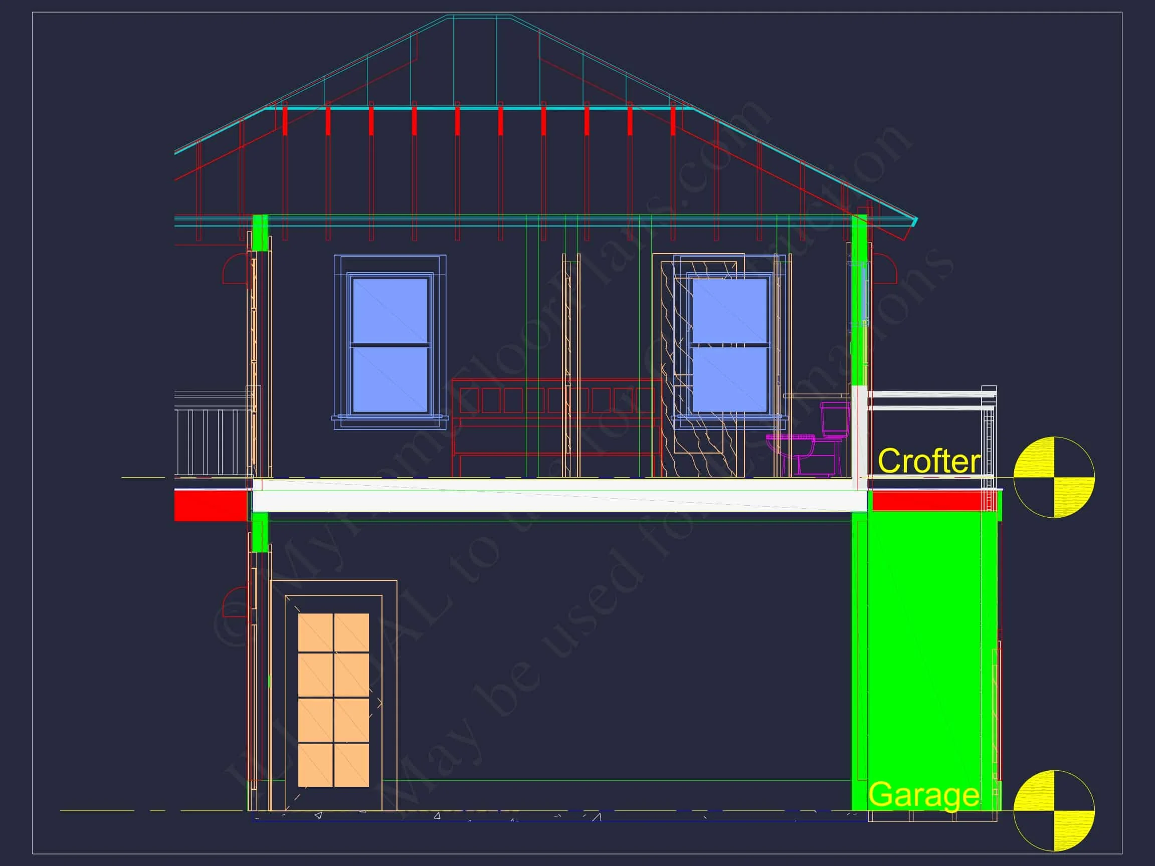 Modern Beach house Plan with CAD and Architectural Blueprints