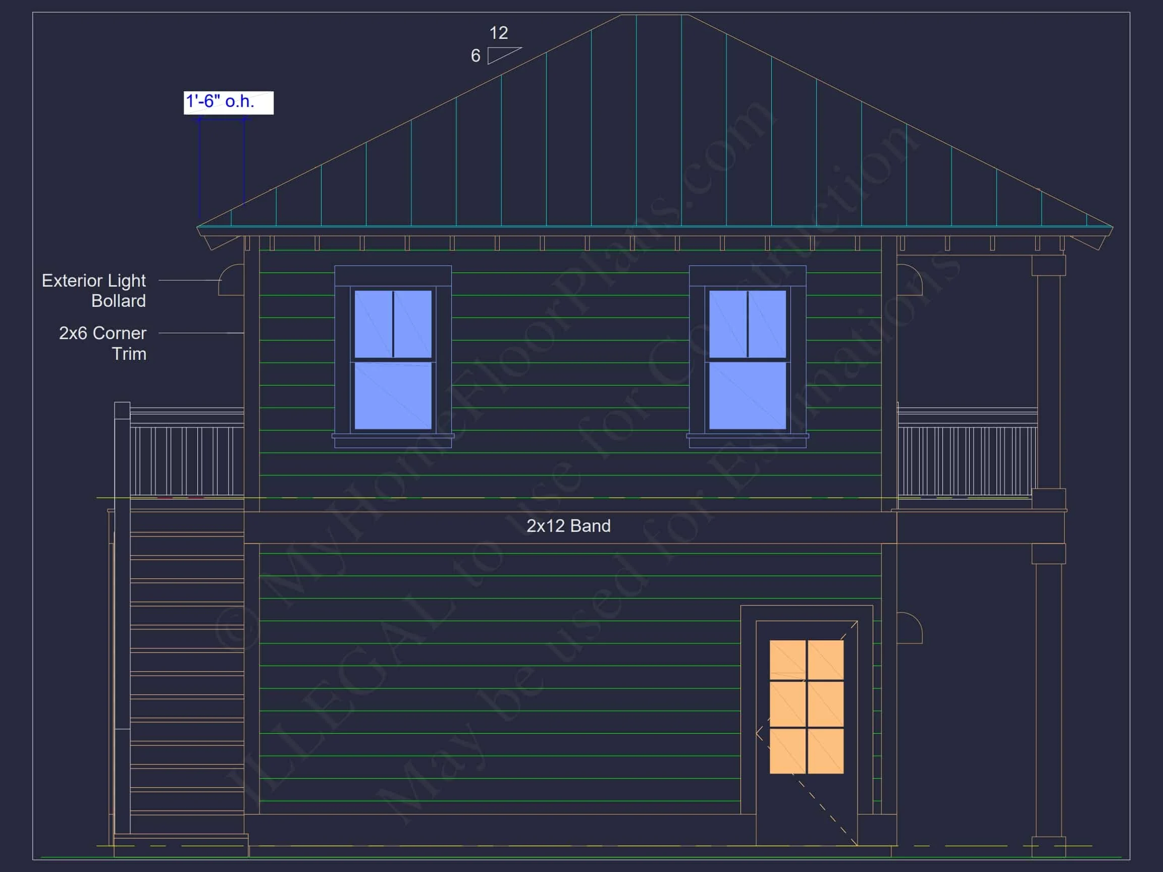 Modern Beach house Plan with CAD and Architectural Blueprints