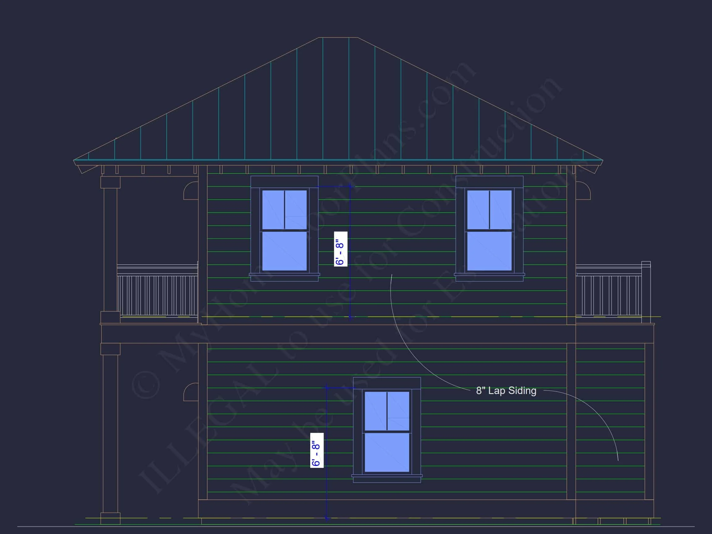 Modern Beach house Plan with CAD and Architectural Blueprints