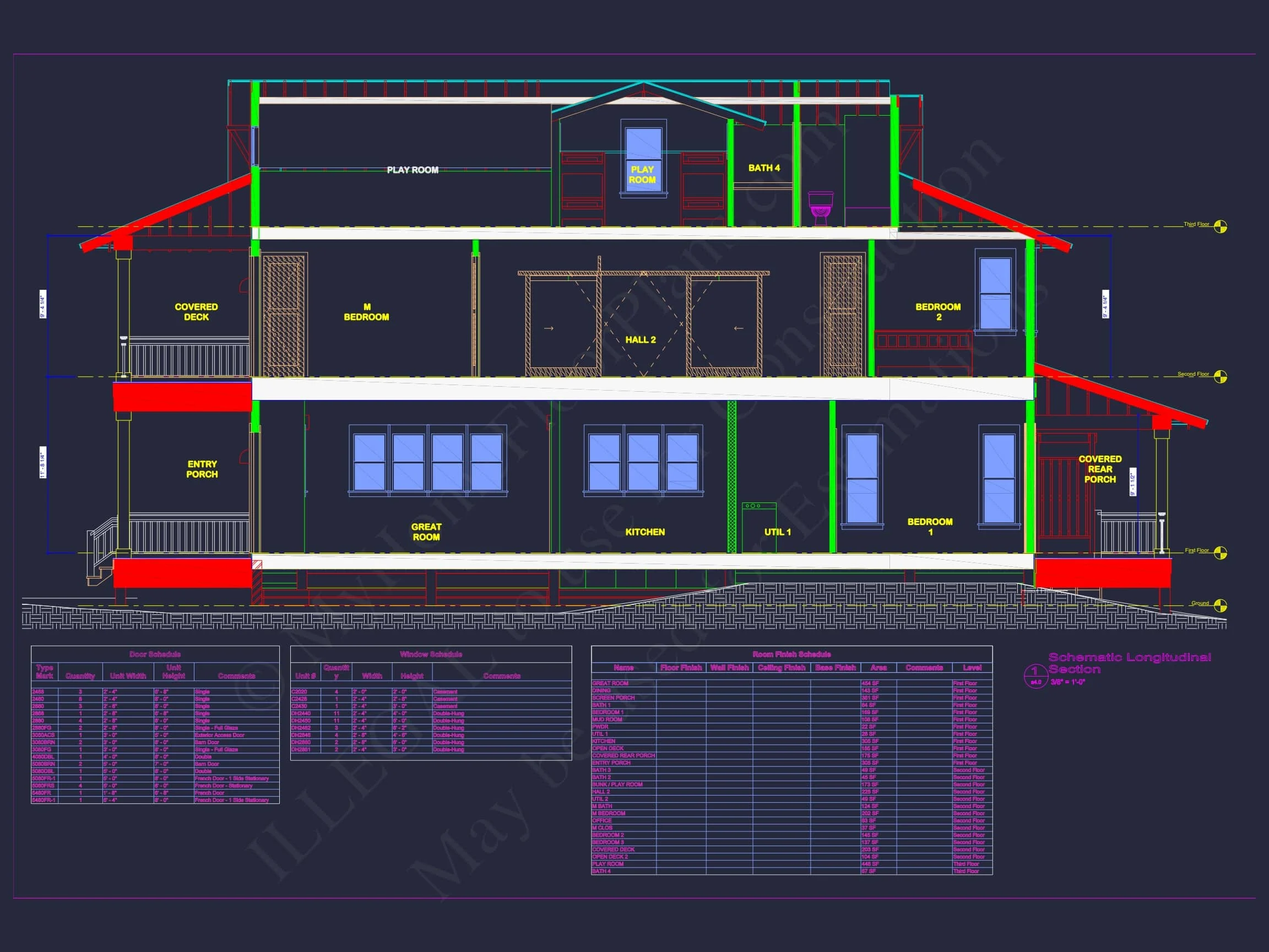 Modern Beach house Plan with CAD and Architectural Blueprints