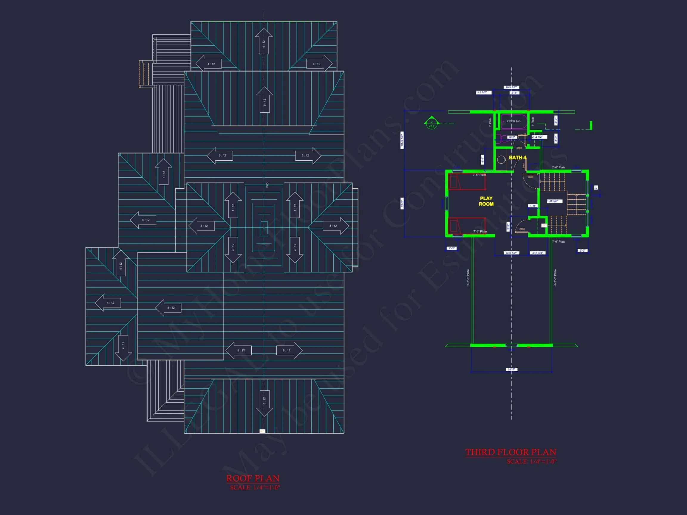 Modern Beach house Plan with CAD and Architectural Blueprints