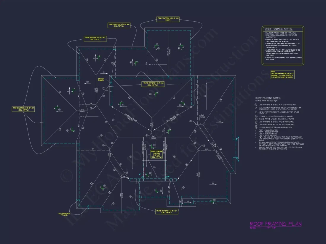 Modern house Floor Plan: CAD Designs with 4 Bedrooms