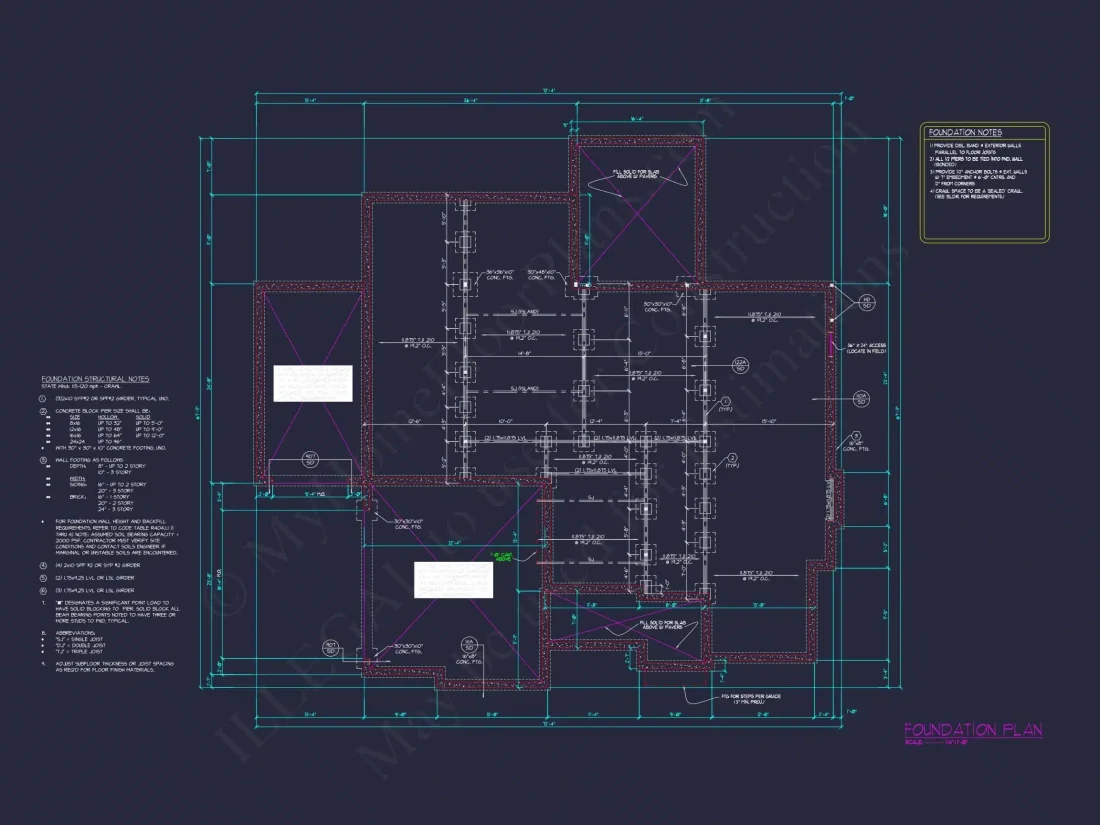 Modern house Floor Plan: CAD Designs with 4 Bedrooms