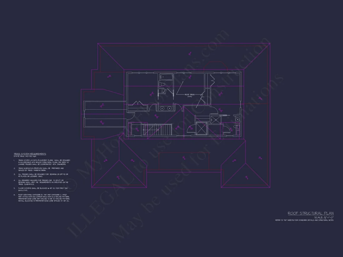 Craftsman house Floor Plan with 2-Story Designs and CAD Blueprint