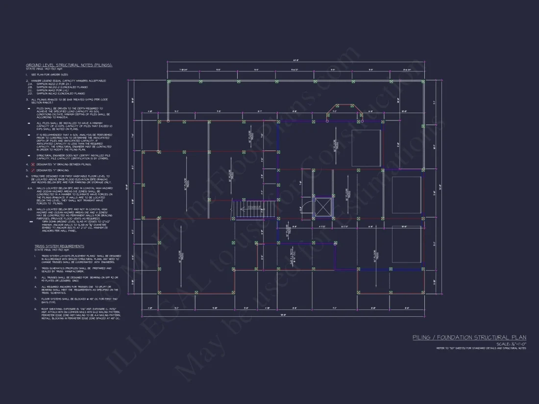 Craftsman house Floor Plan with 2-Story Designs and CAD Blueprint