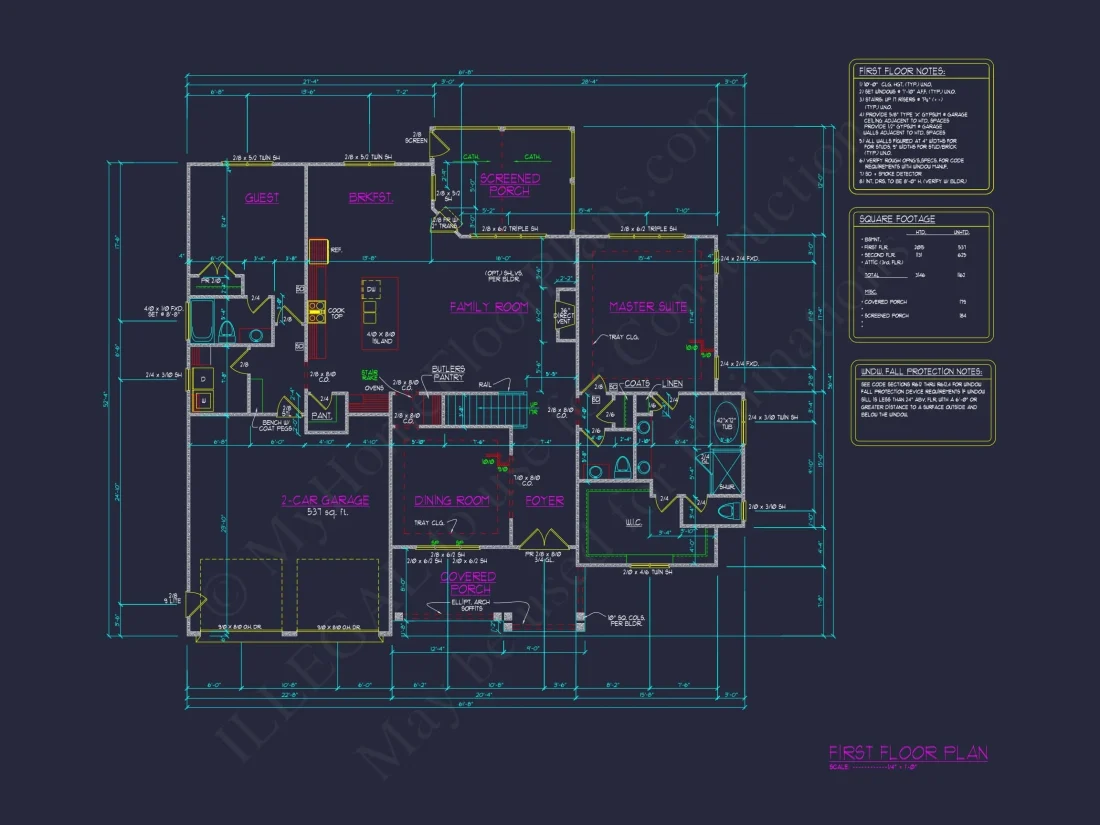 Stylish 2-Story house Plan with 4 Bedrooms and Open Floor Plan