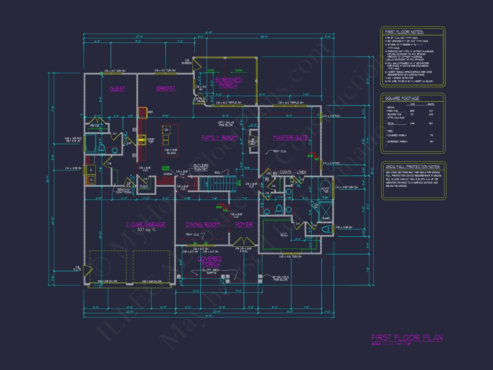 Stylish 2-Story house Plan with 4 Bedrooms and Open Floor Plan