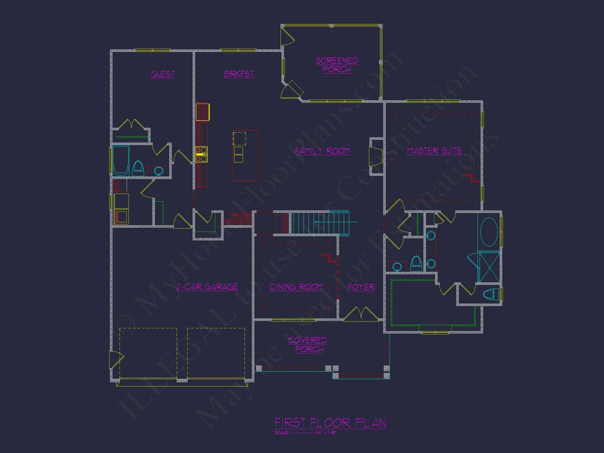 Stylish 2-Story house Plan with 4 Bedrooms and Open Floor Plan