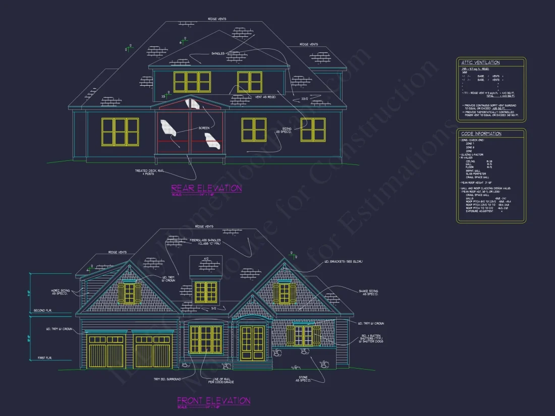 Stylish 2-Story house Plan with 4 Bedrooms and Open Floor Plan